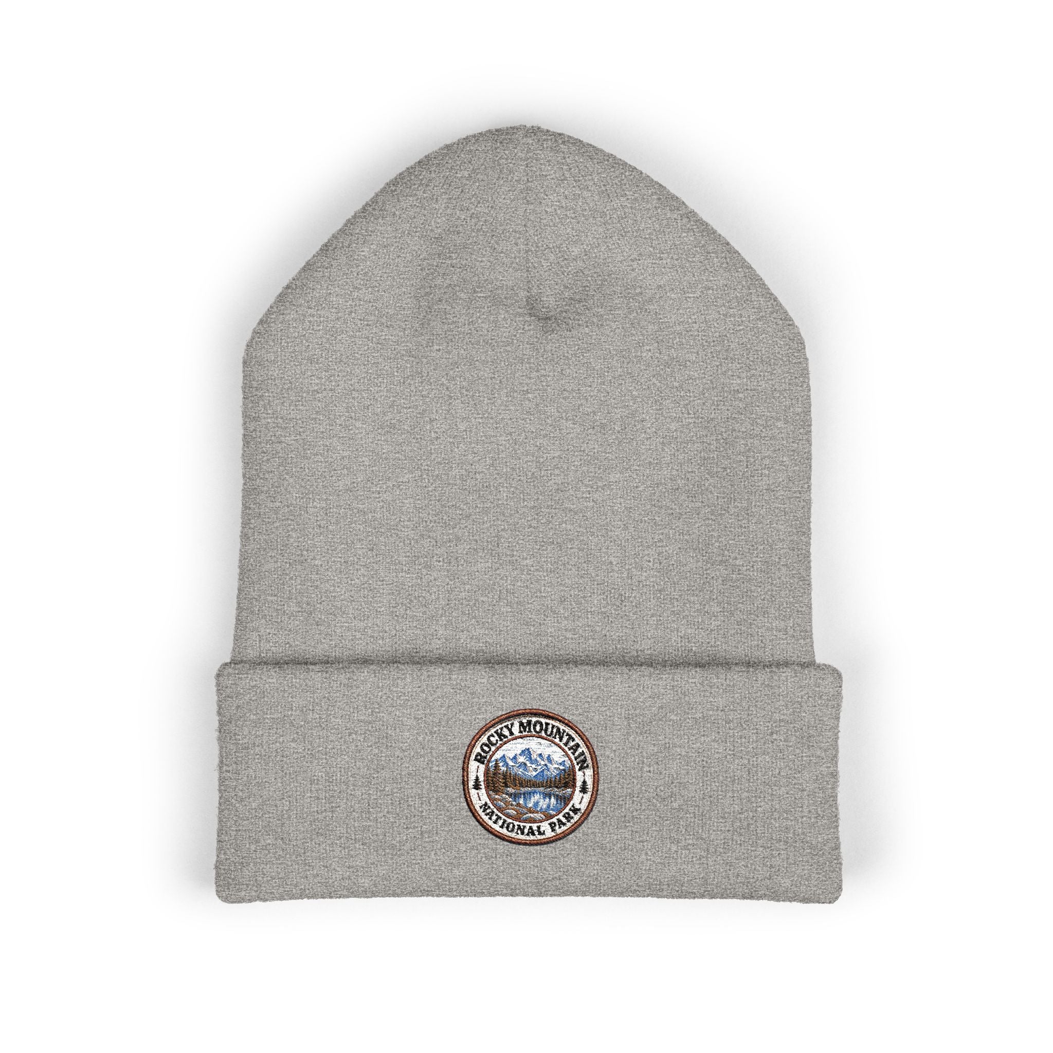 Rocky Mountain National Park Alpine Lake Beanie Round Logo
