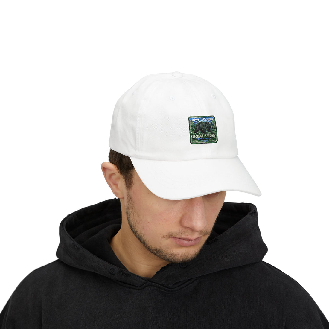 Great Smoky Mountains Black bear Square Logo Classic Dad Cap