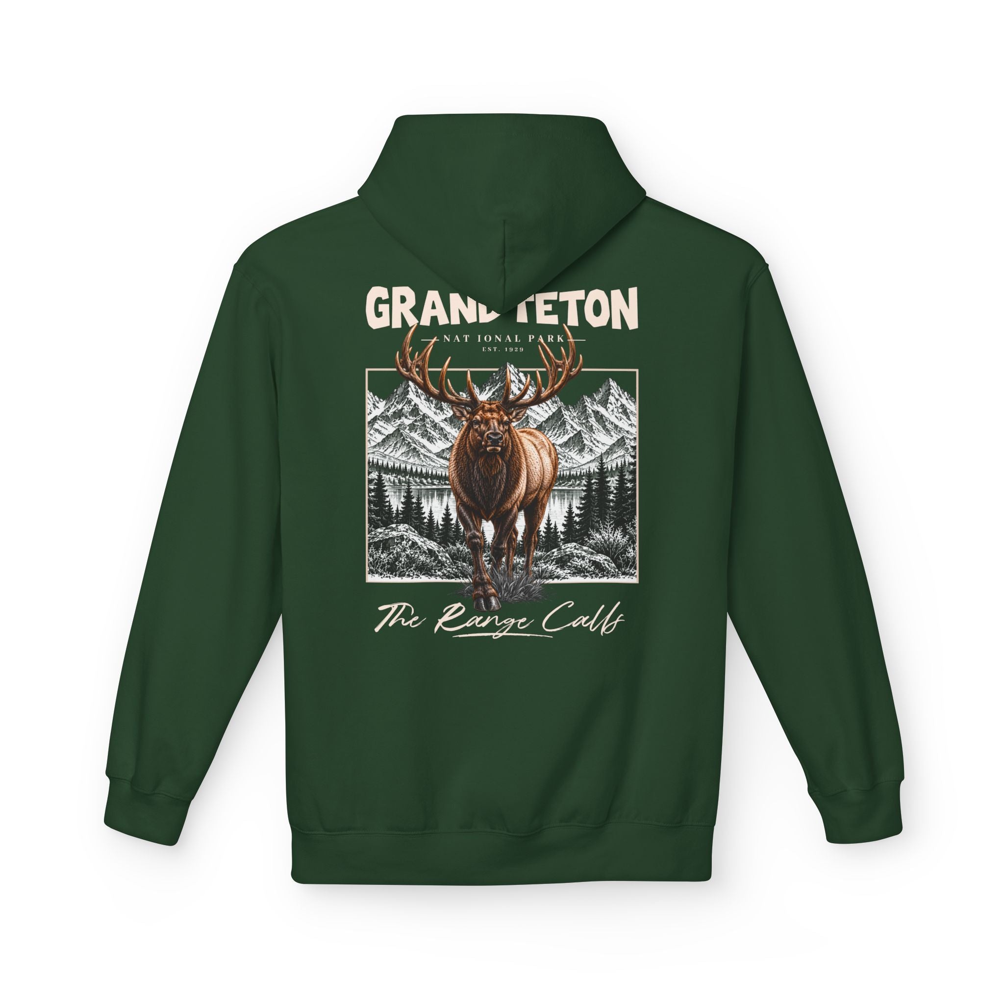 Grand Teton National Park Elk Graphic Hoodie