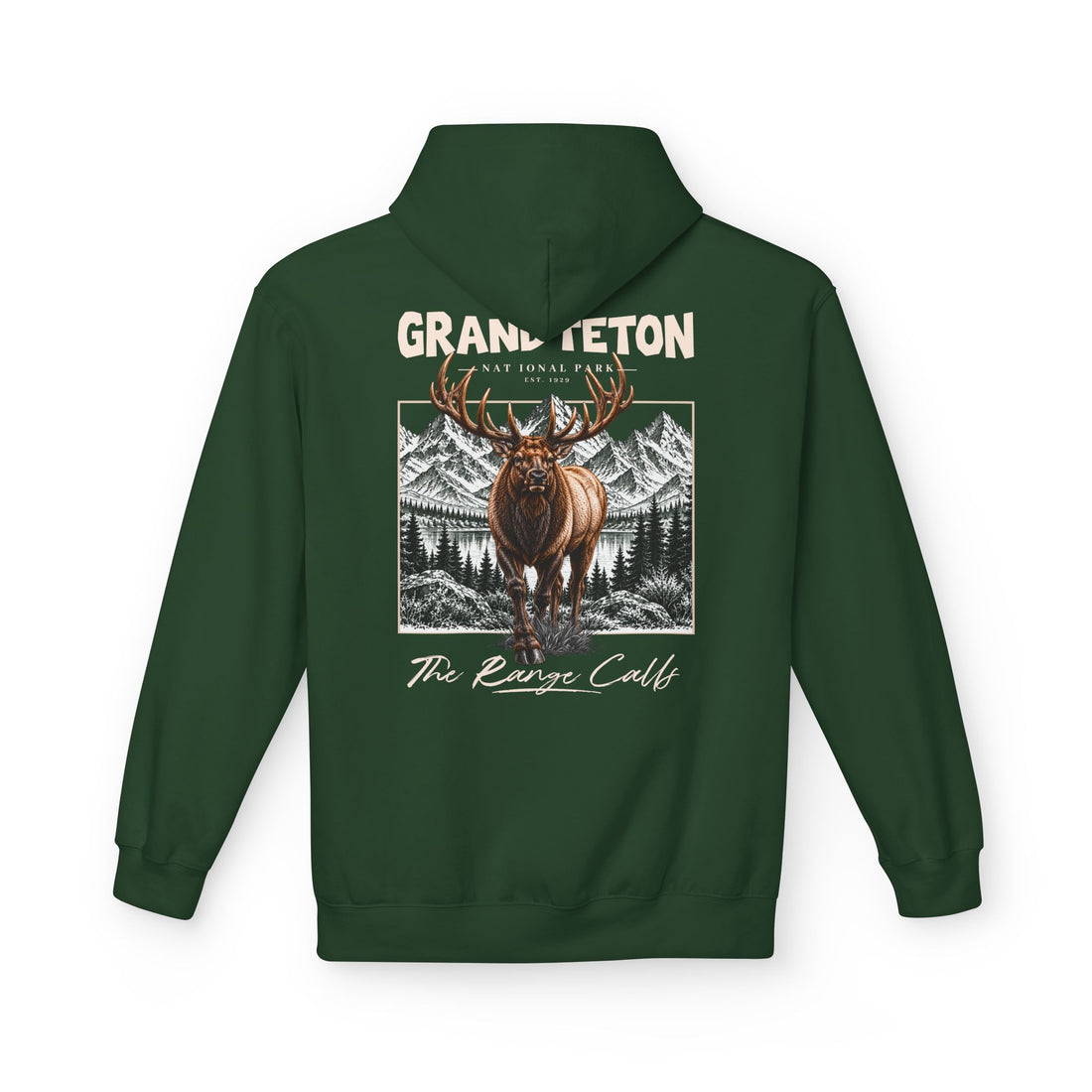 Grand Teton National Park Elk Graphic Hoodie