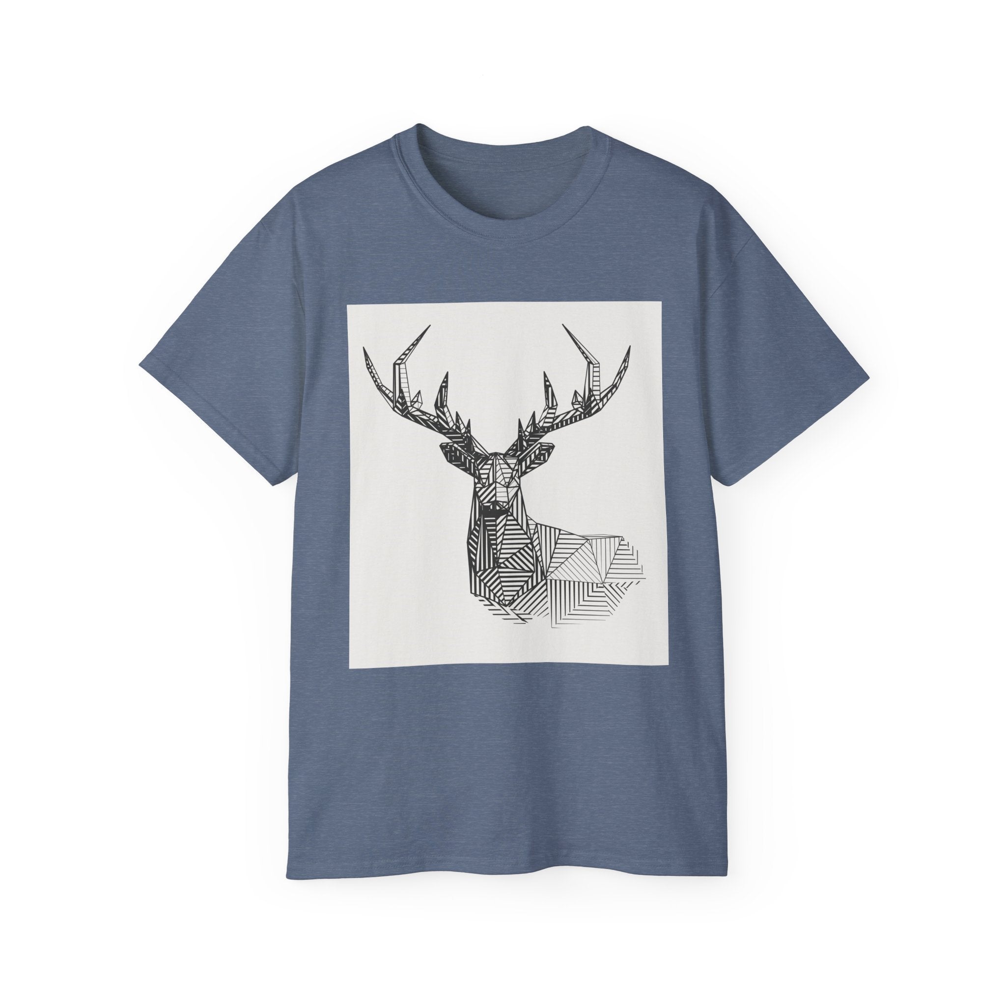 Geometric Deer Graphic Tee - Unisex Ultra Cotton T-Shirt
