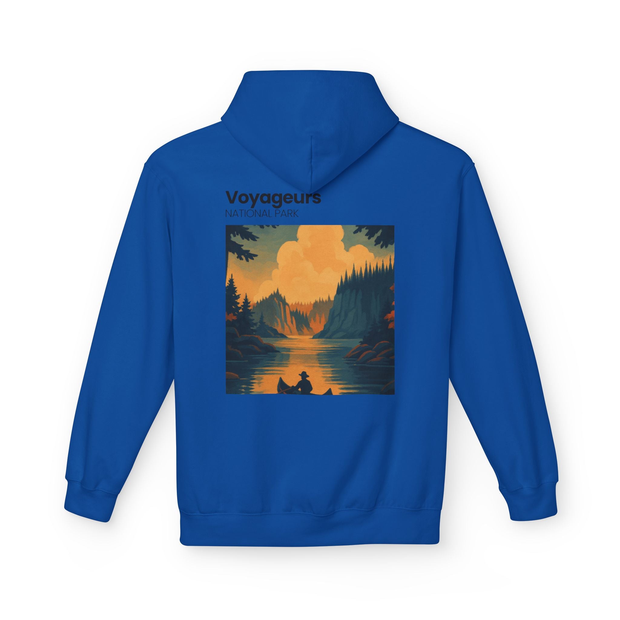 Voyageurs National Park Canoe Sunset Hoodie | Nature Landscape Pullover