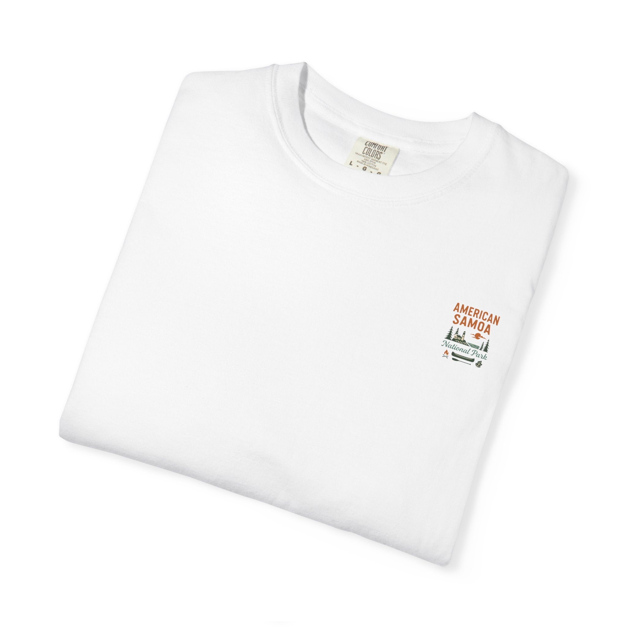 American Samoa National Park print T-Shirt | Tropical Mountain Beach Artwork