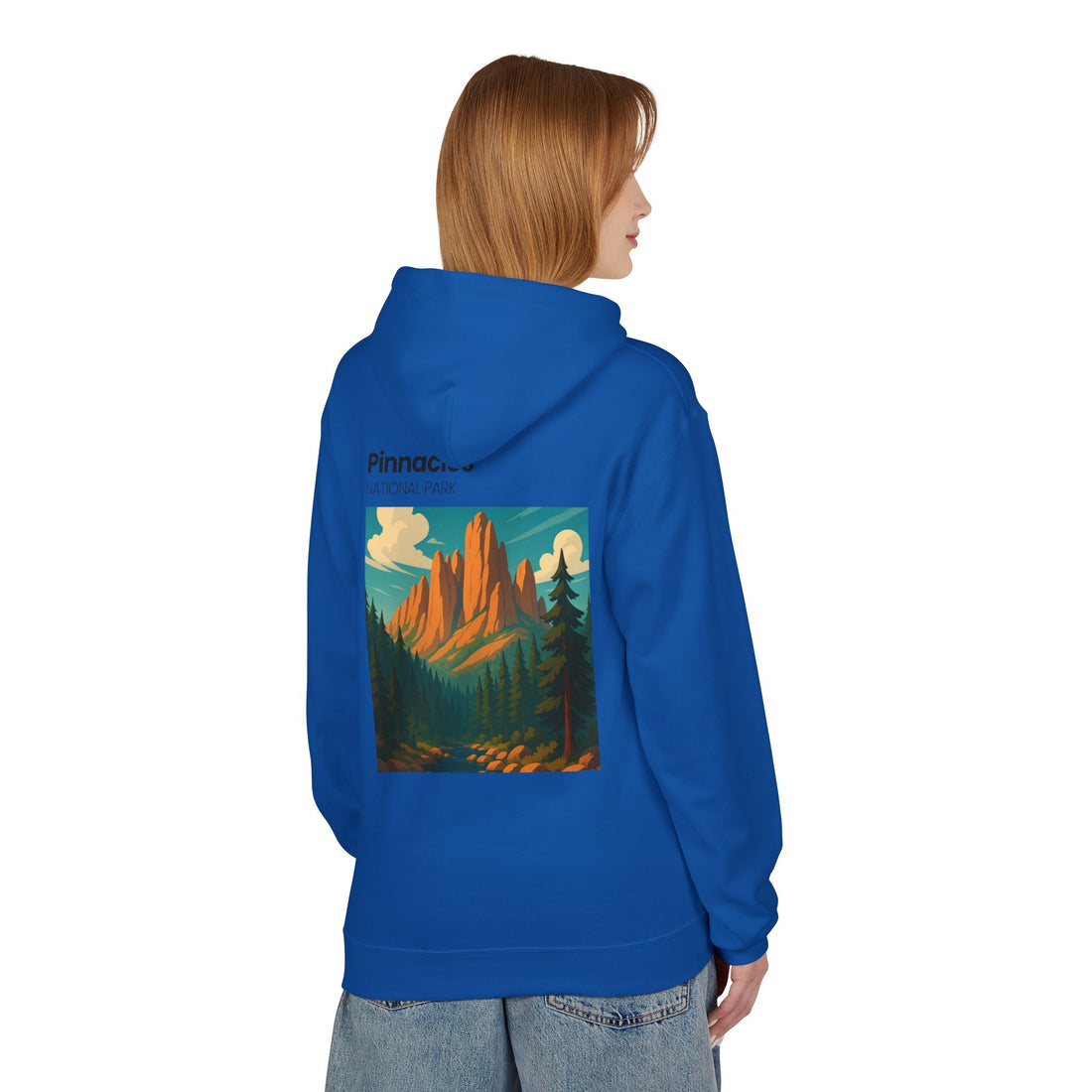 Pinnacles National Park vintage poster Hoodie | Mountain landscape camp retro