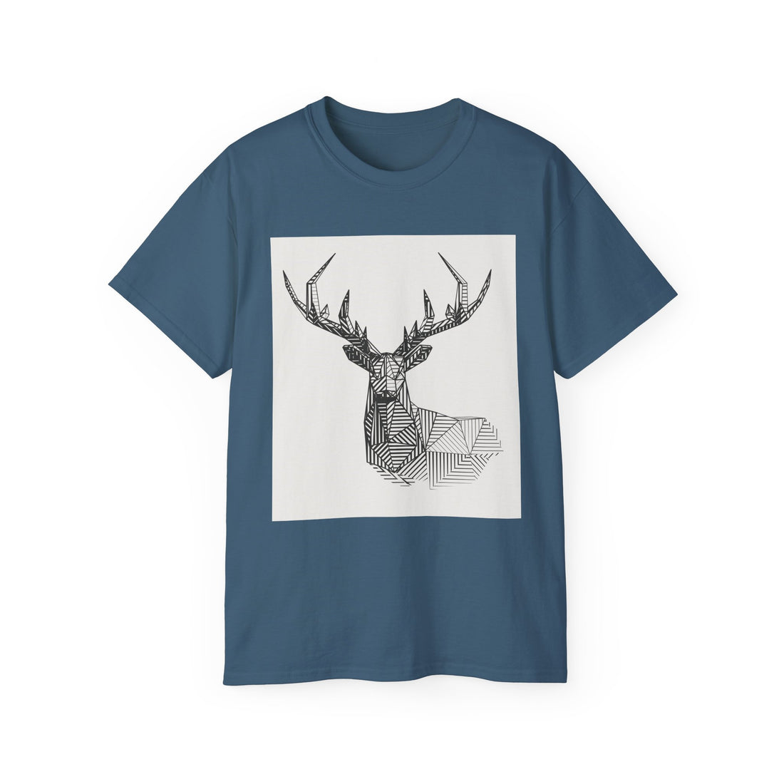 Geometric Deer Graphic Tee - Unisex Ultra Cotton T-Shirt