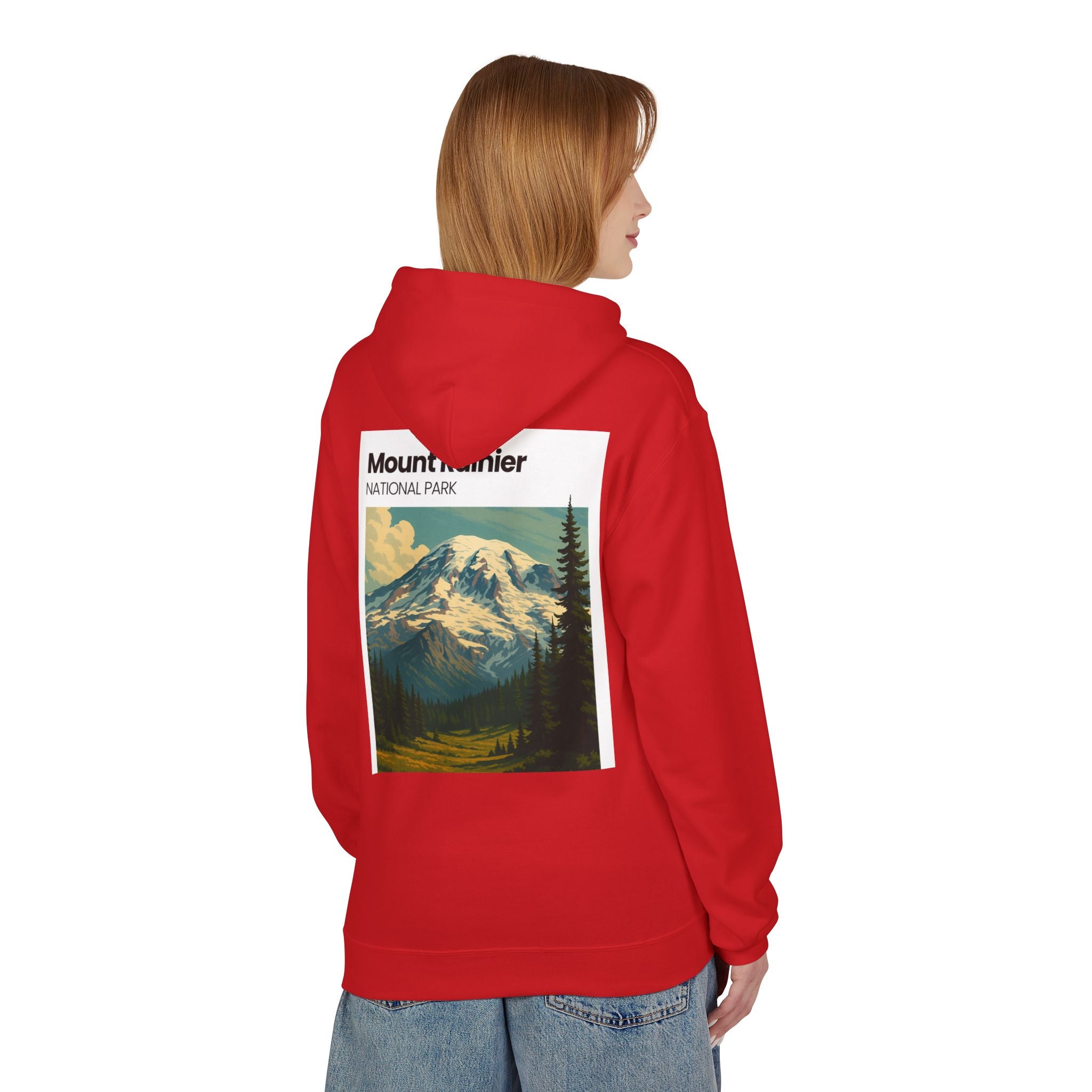 Mount Rainier National Park Hoodie | Vintage Landscape Mountain Design
