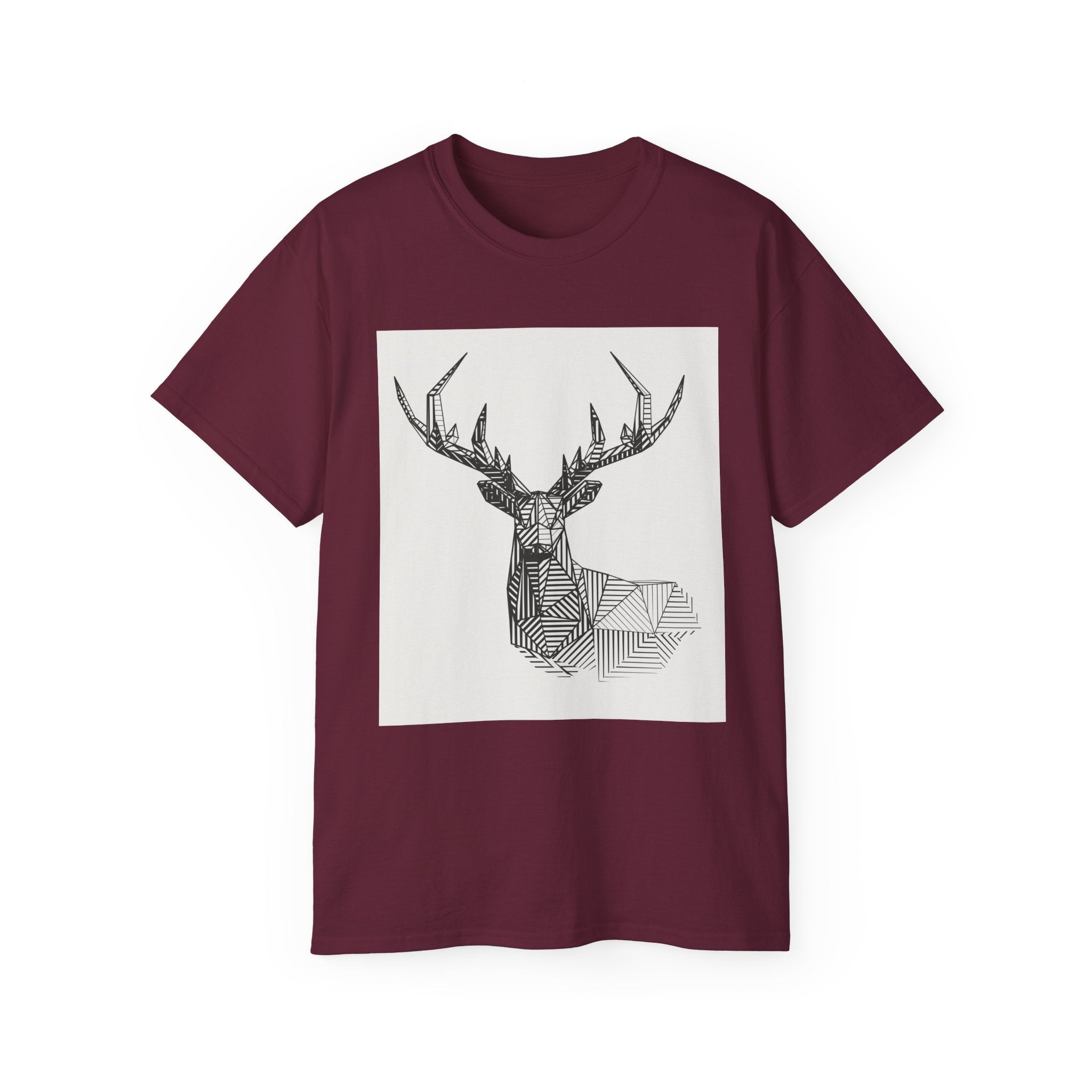 Geometric Deer Graphic Tee - Unisex Ultra Cotton T-Shirt