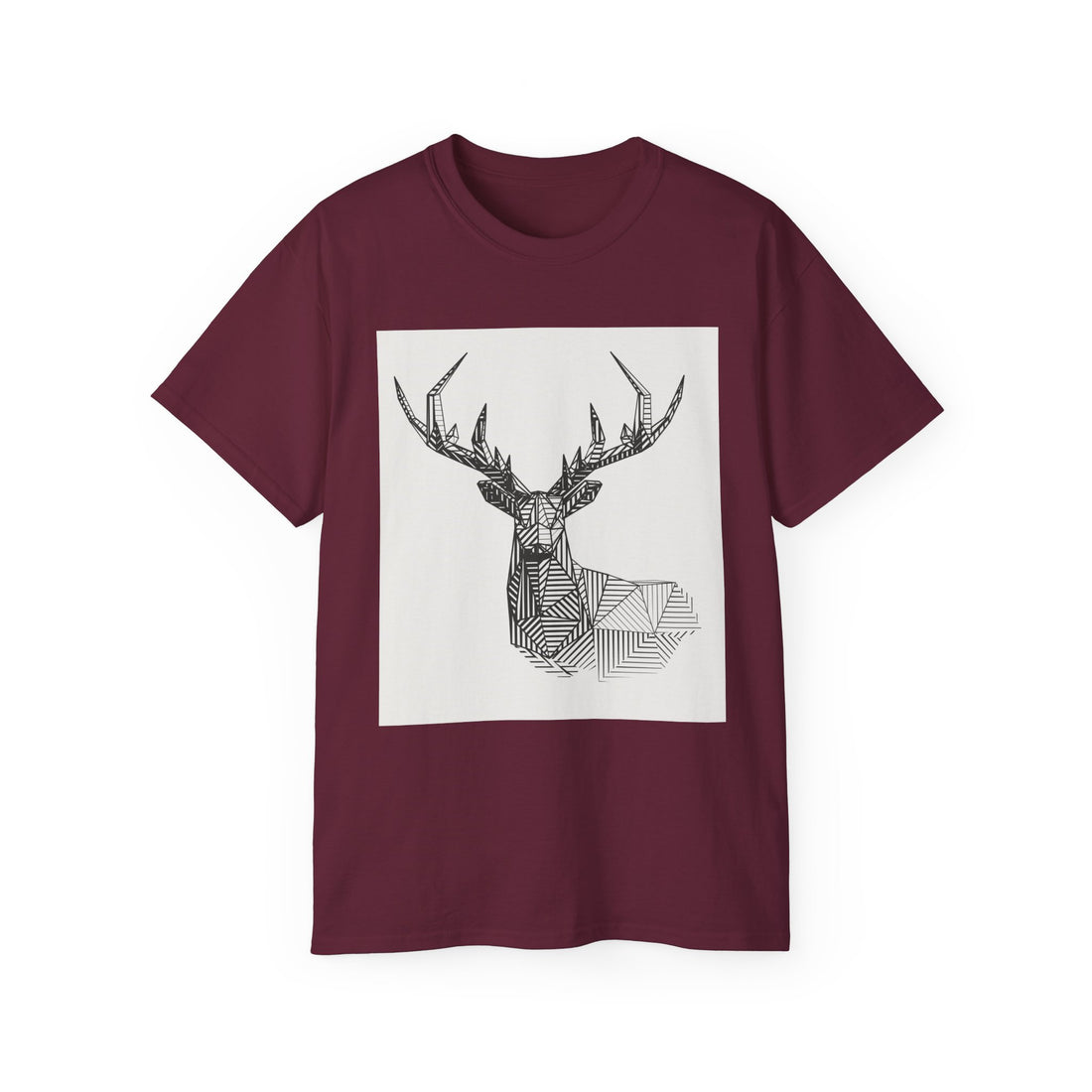 Geometric Deer Graphic Tee - Unisex Ultra Cotton T-Shirt