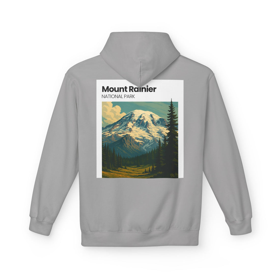 Mount Rainier National Park Hoodie | Vintage Landscape Mountain Design
