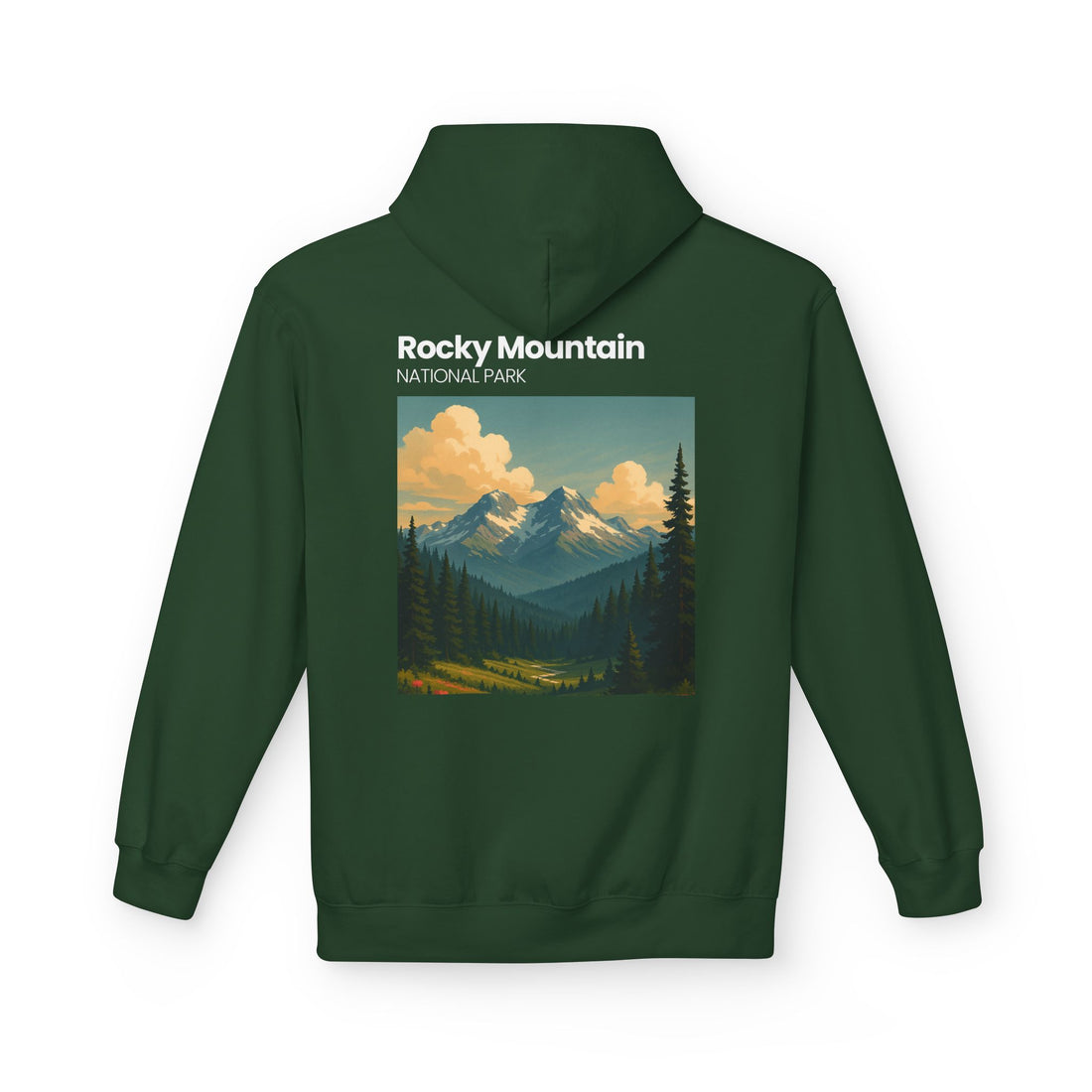 Rocky Mountain National Park Hoodie | Vintage Landscape Print