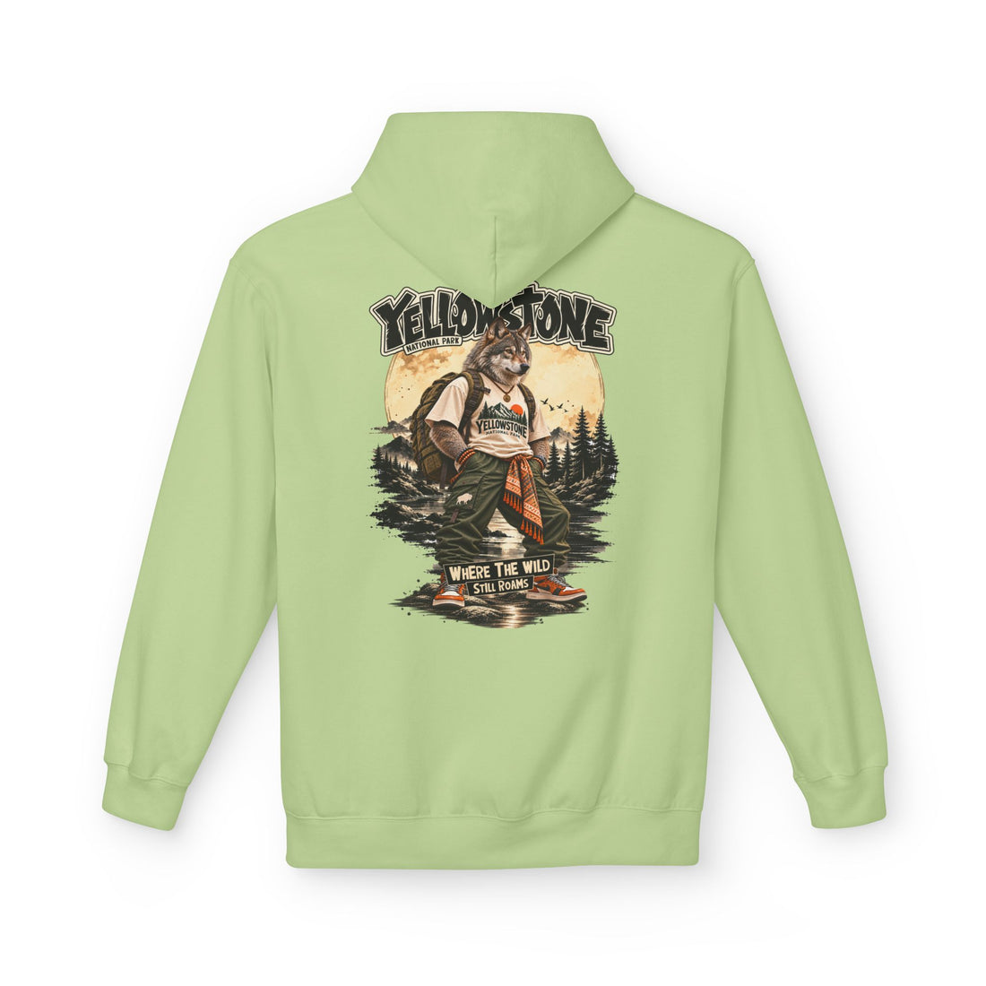 Yellowstone Wolf – Where the Wild Still Roams Hoodie