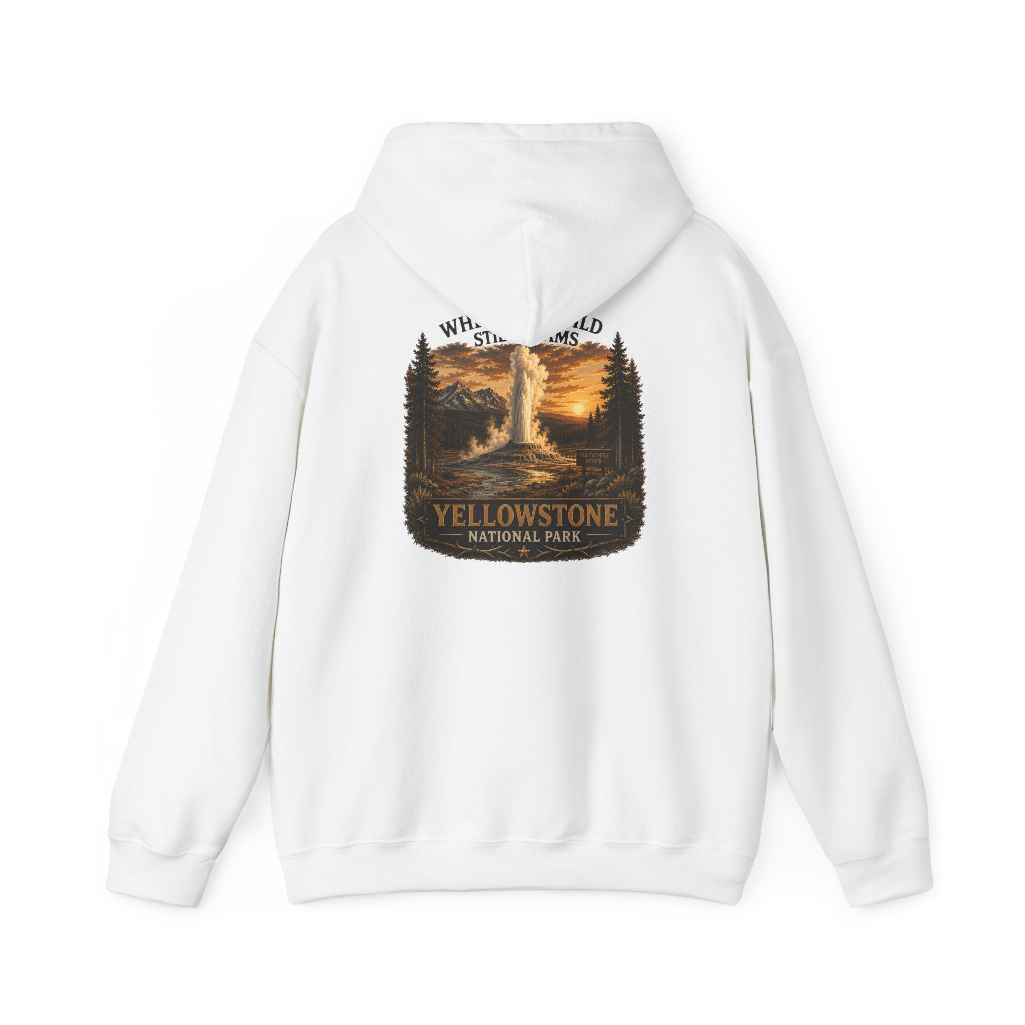 Yellowstone Old Faithful Round Badge Hoodie
