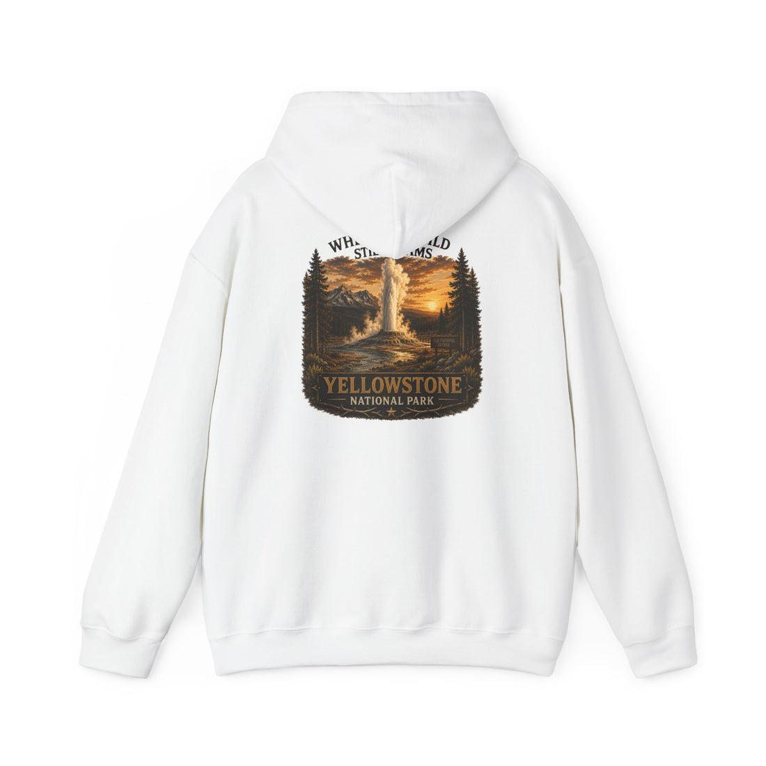 Yellowstone Old Faithful Round Badge Hoodie