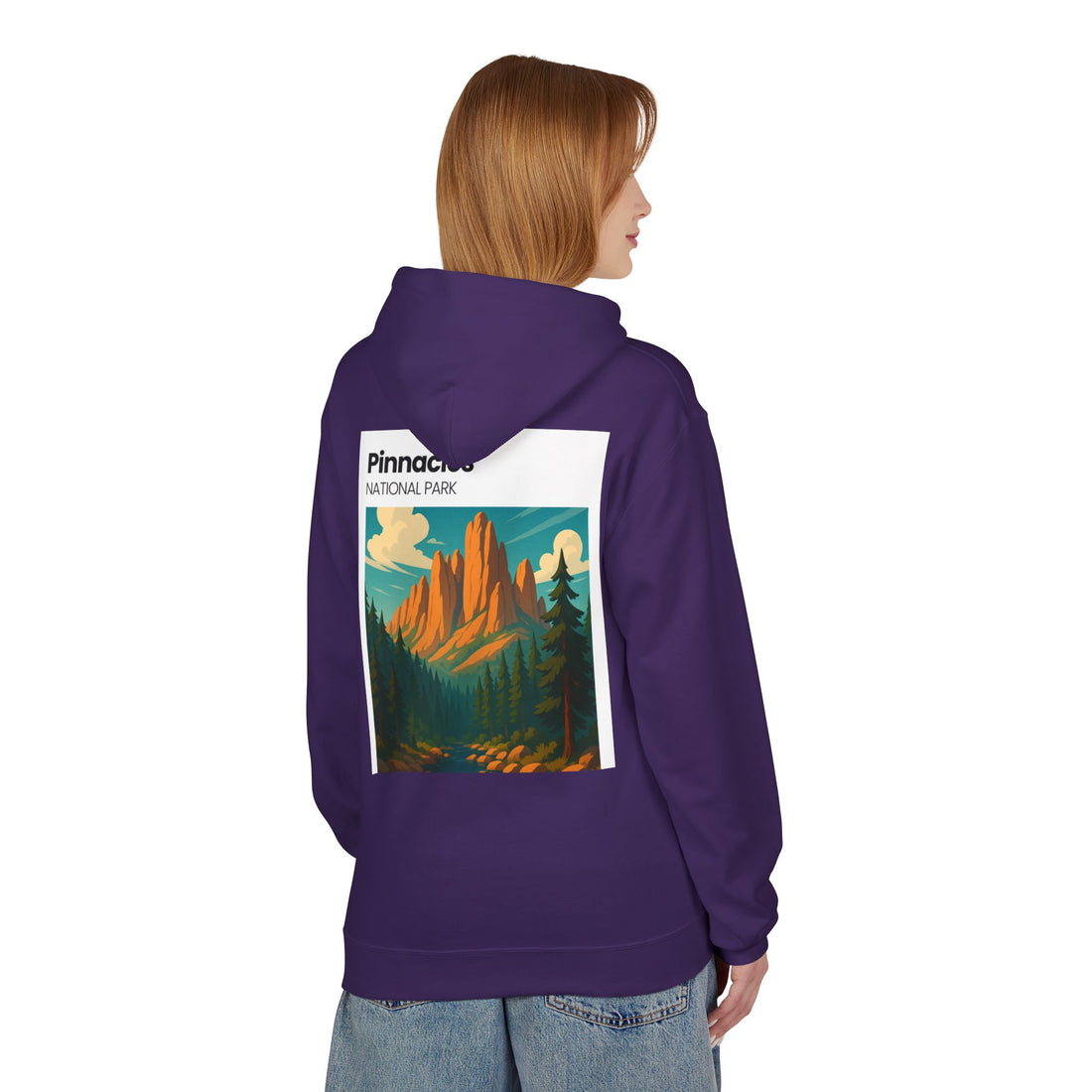 Pinnacles National Park vintage poster Hoodie | Mountain landscape camp retro