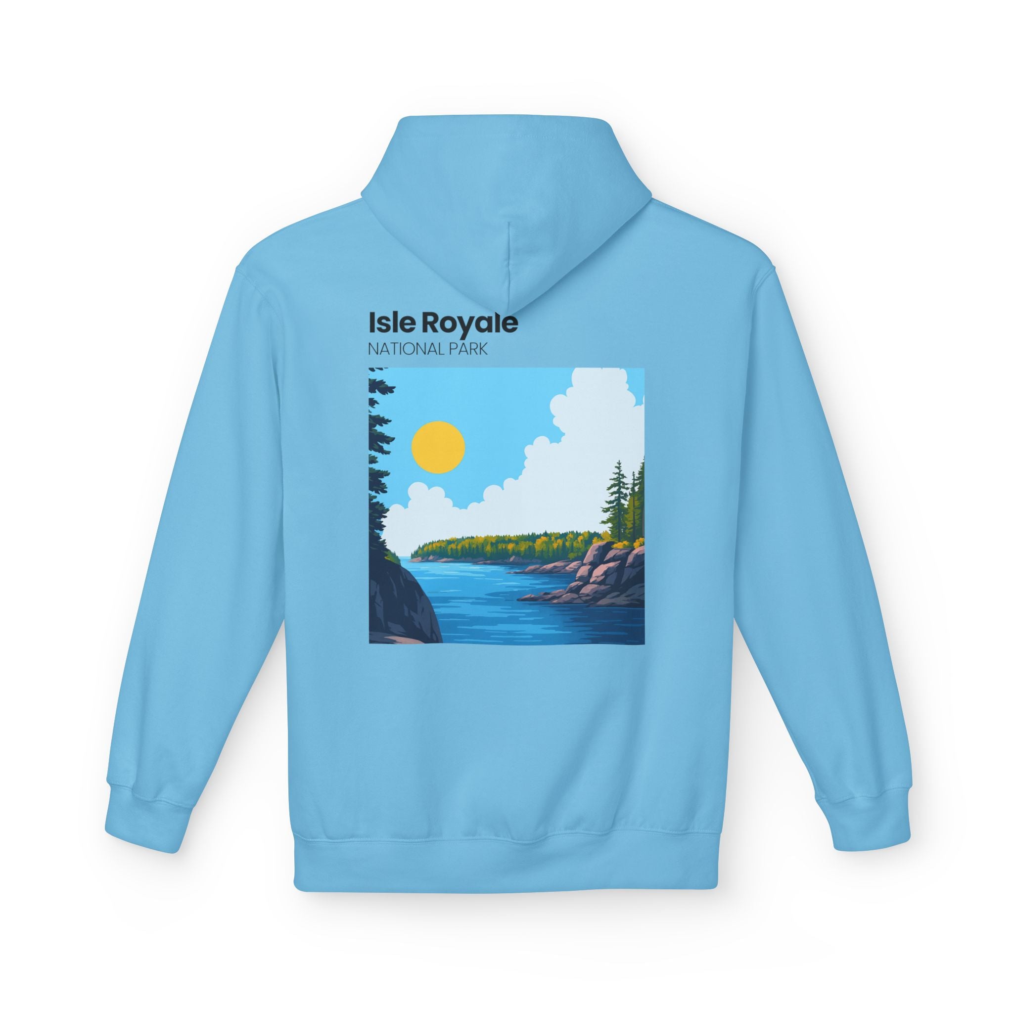 Mountain Sunset Badge Hoodie | Minimal Outdoor Patch Design