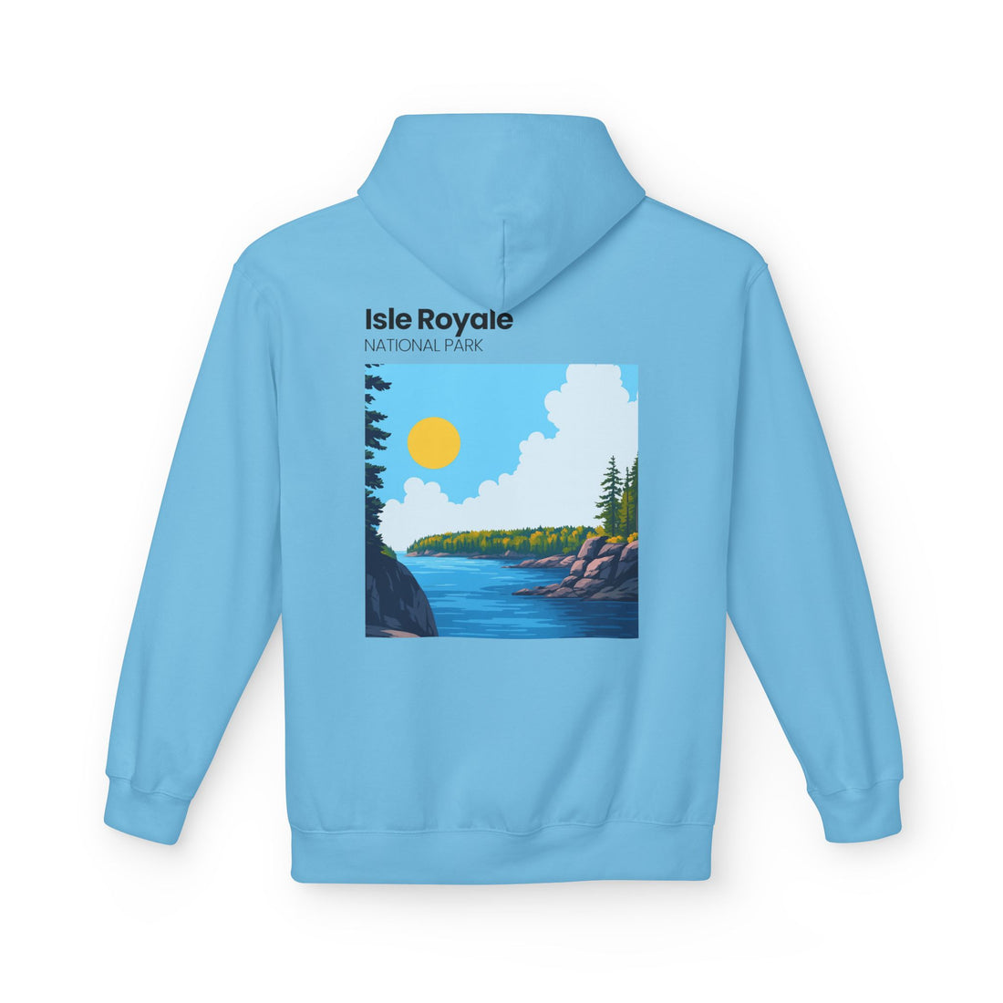Mountain Sunset Badge Hoodie | Minimal Outdoor Patch Design