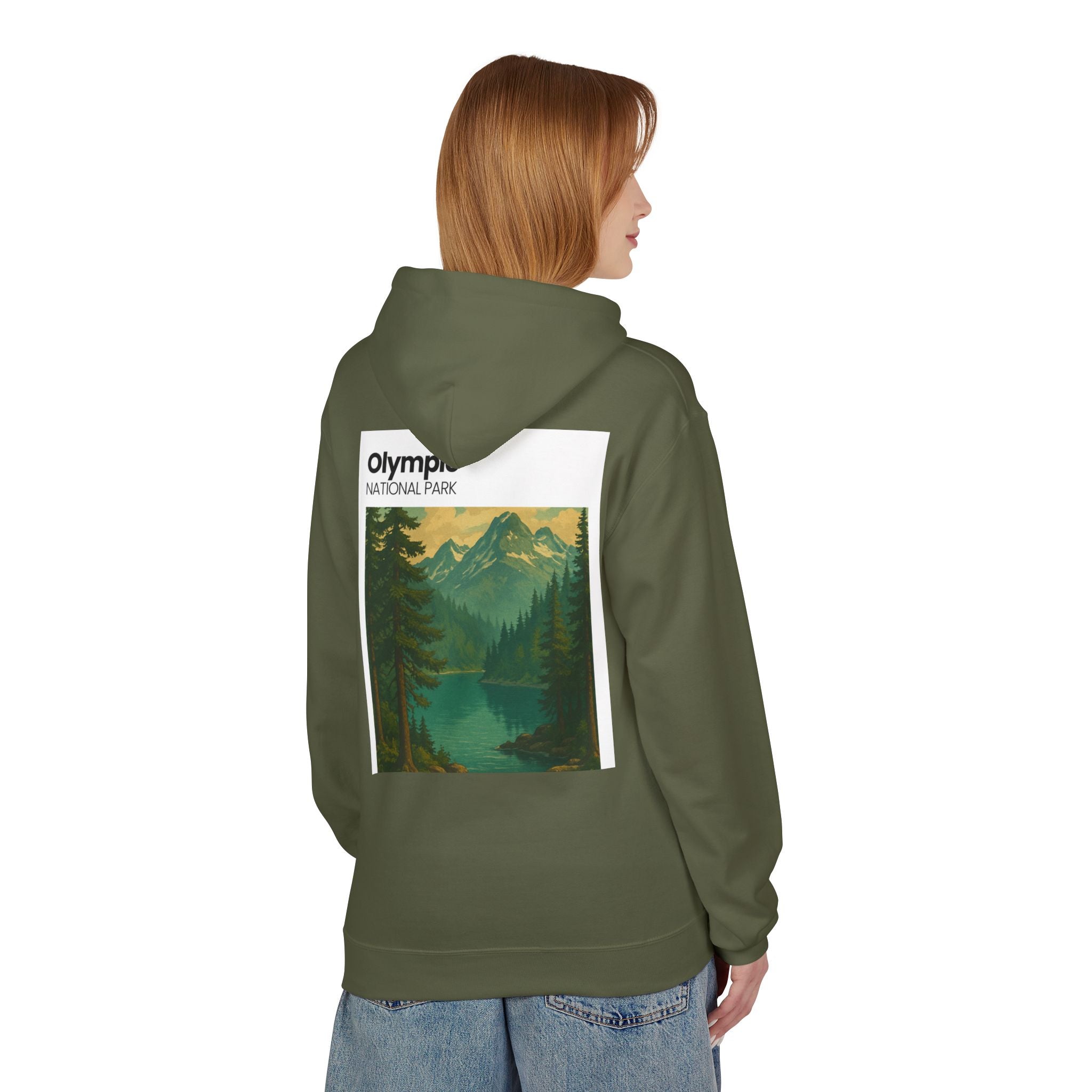 Olympic National Park landscape Hoodie | Mountain Lake Scenic Apparel