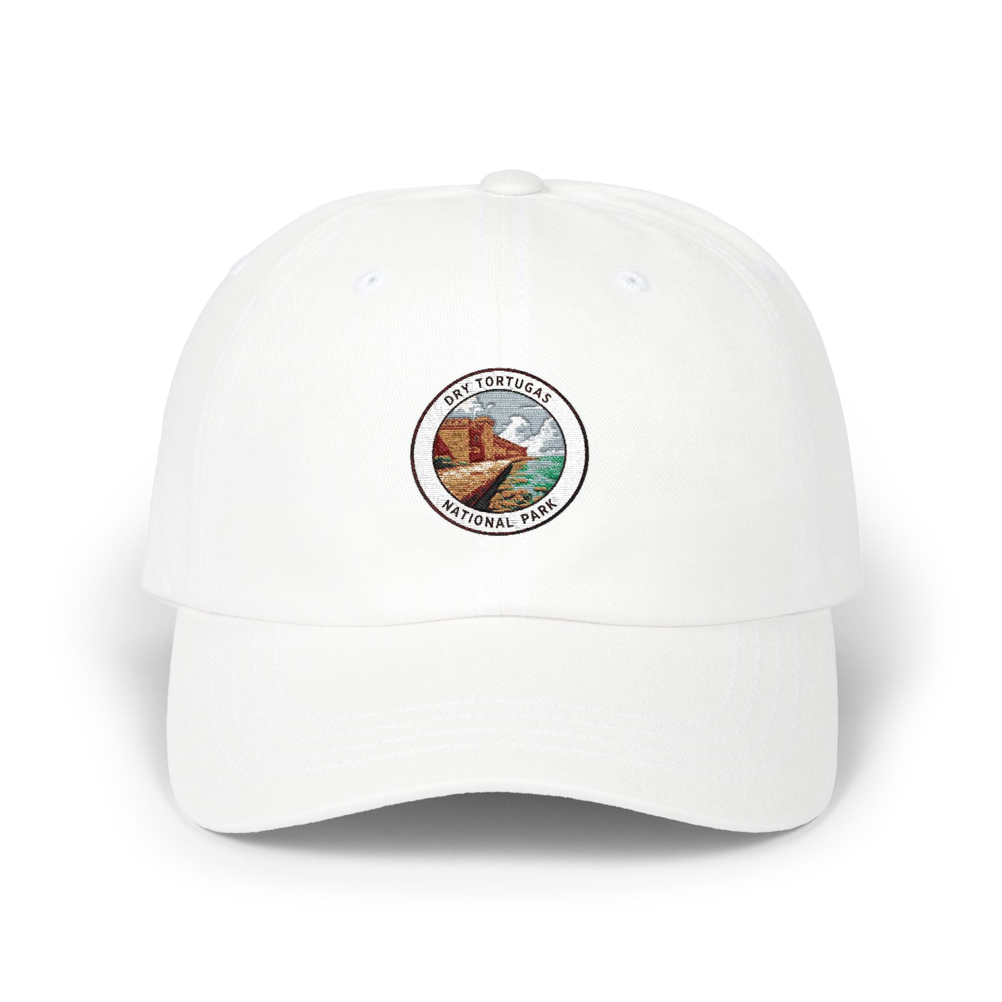 Dry Tortugas Vintage Park Patch Dad Cap | Mountain Landscape Embroidered Cap