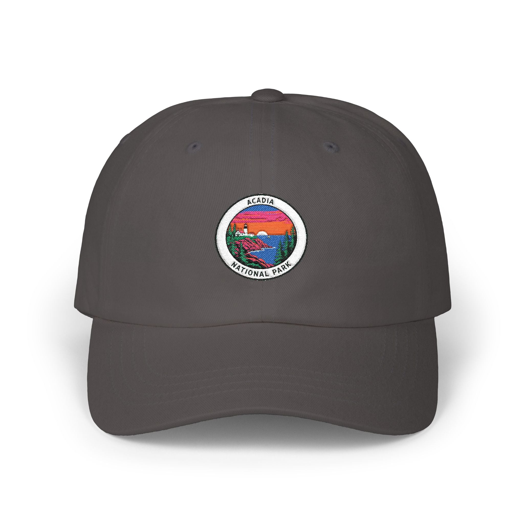 Scenic National Park Patch Dad Cap | Sunset Mountain Landscape Embroidered Hat