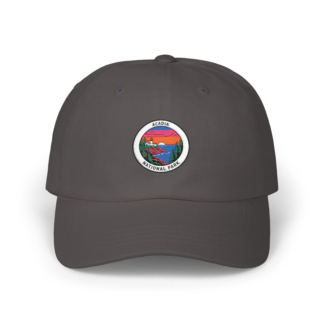 Scenic National Park Patch Dad Cap | Sunset Mountain Landscape Embroidered Hat