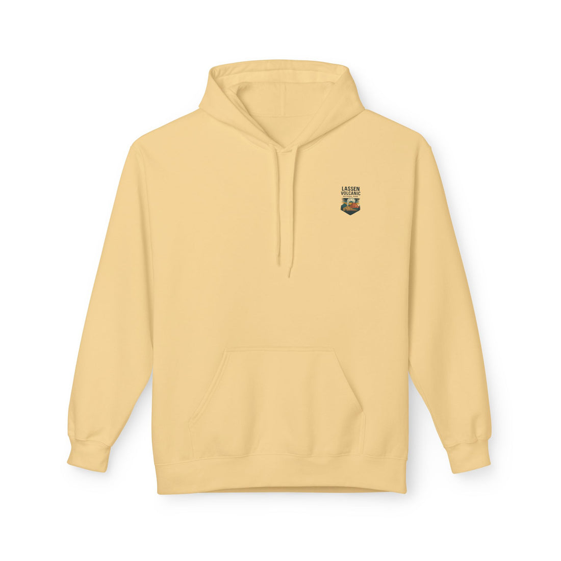 Lassen Volcanic Poster Hoodie | National Park Volcano Illustration