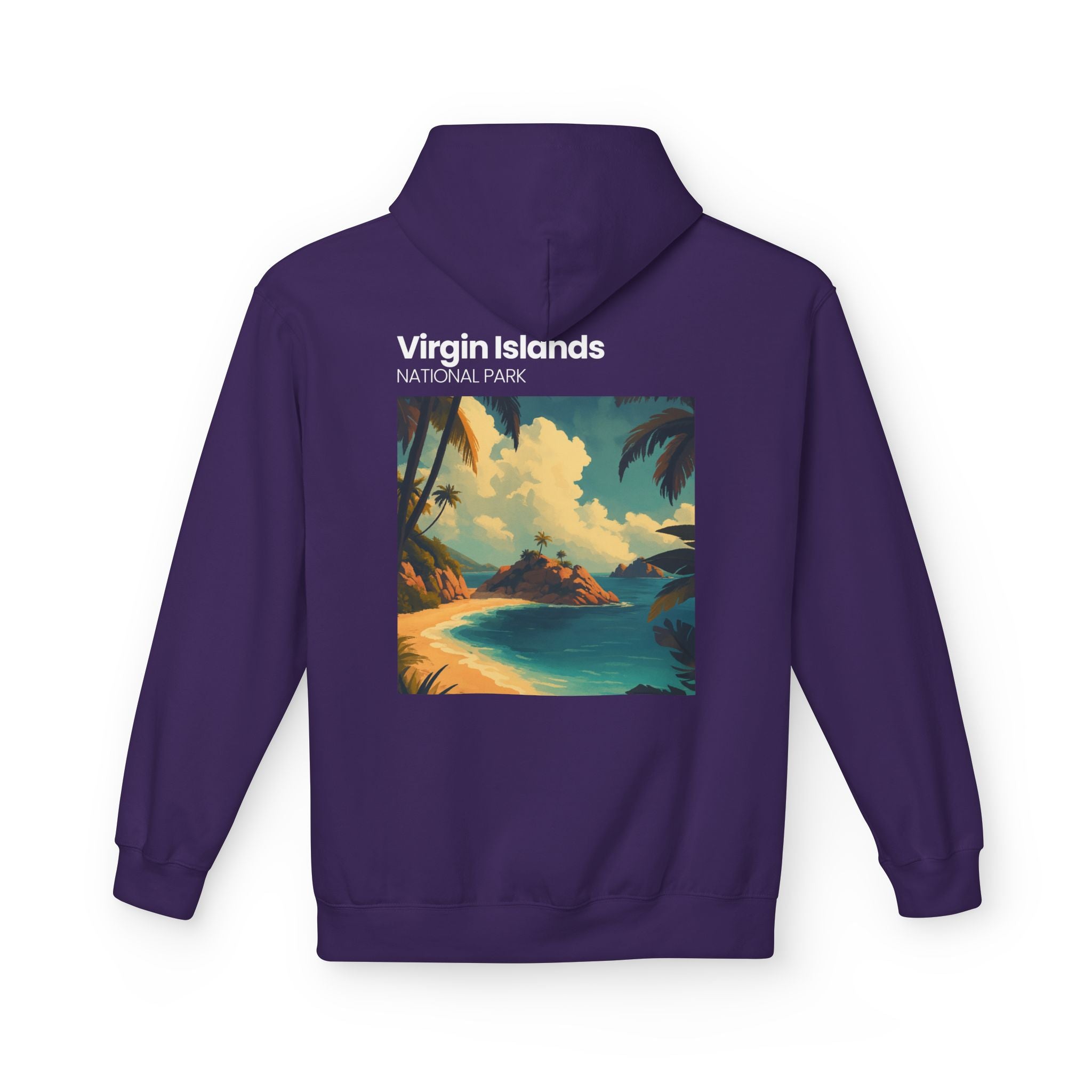 Virgin Islands National Park Beach Hoodie | Tropical Island Sunset
