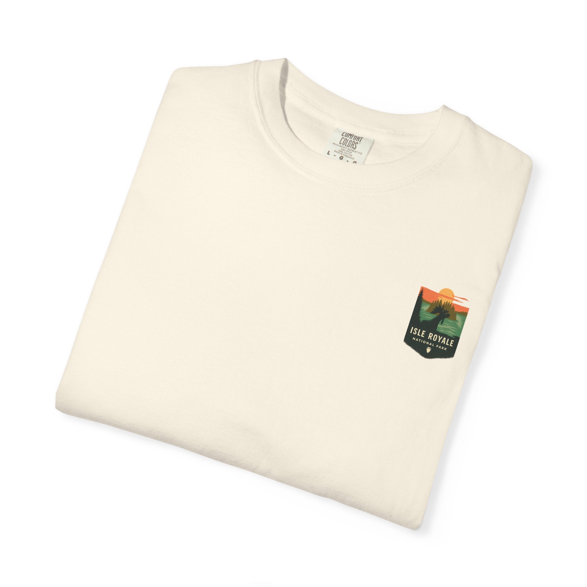 Isle Royale National Park Illustration T-shirt | Scenic Lake Sunrise Tee