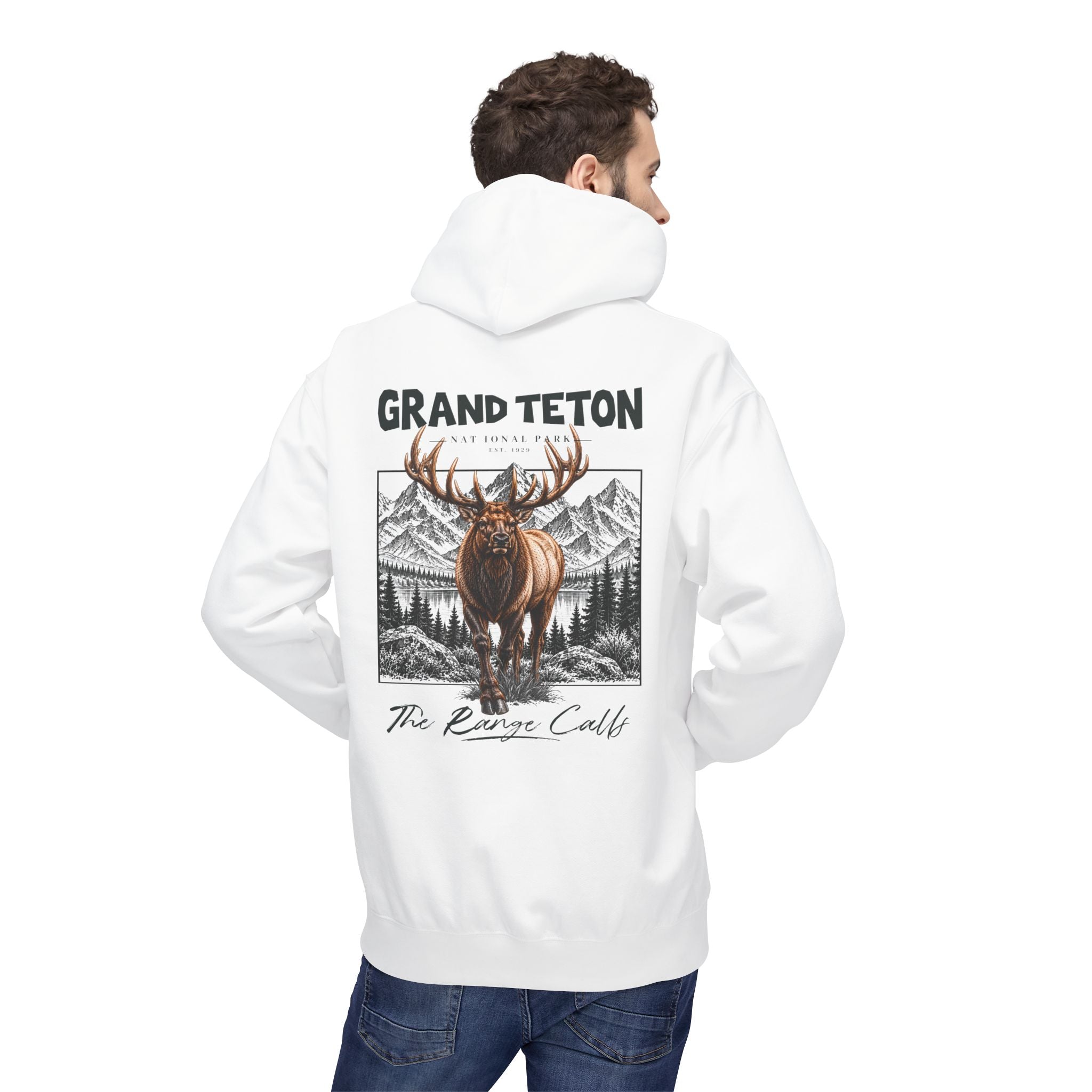 Grand Teton National Park Elk Graphic Hoodie