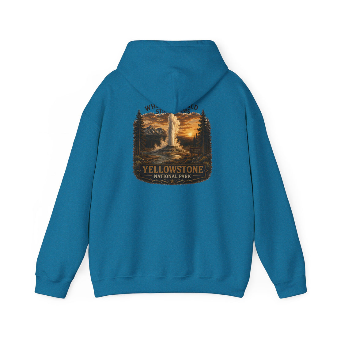 Yellowstone Old Faithful Round Badge Hoodie