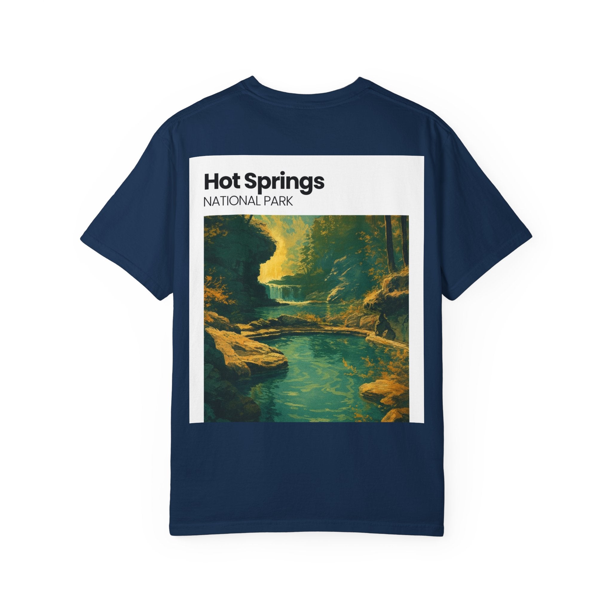 Hot Springs National Park graphic T-shirt | Scenic Hot Spring Illustration