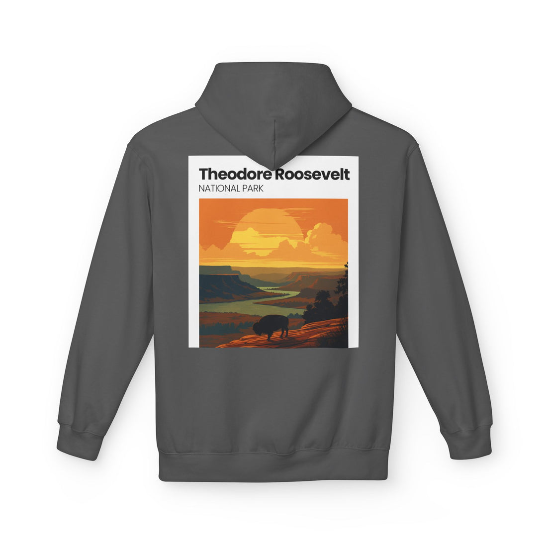 Theodore Roosevelt National Park Hoodie | Vintage Sunset Landscape