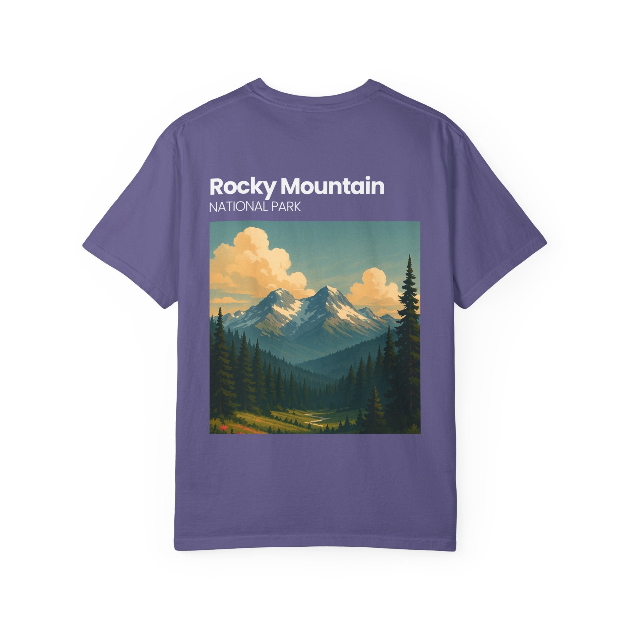 Rocky Mountain National Park Vintage Poster T-shirt | Mountain Landscape Tee