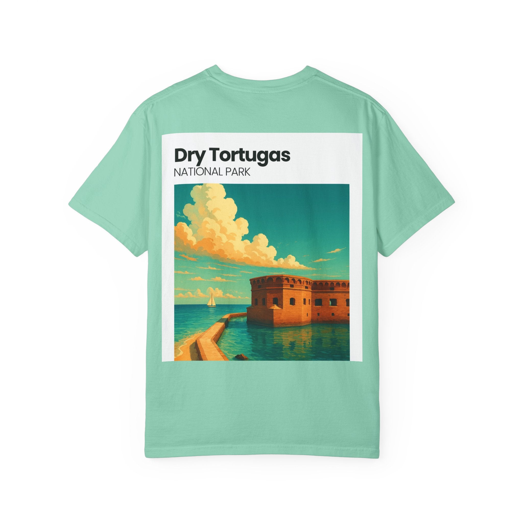 Dry Tortugas National Park Poster T-shirt | Vintage Fort Illustration