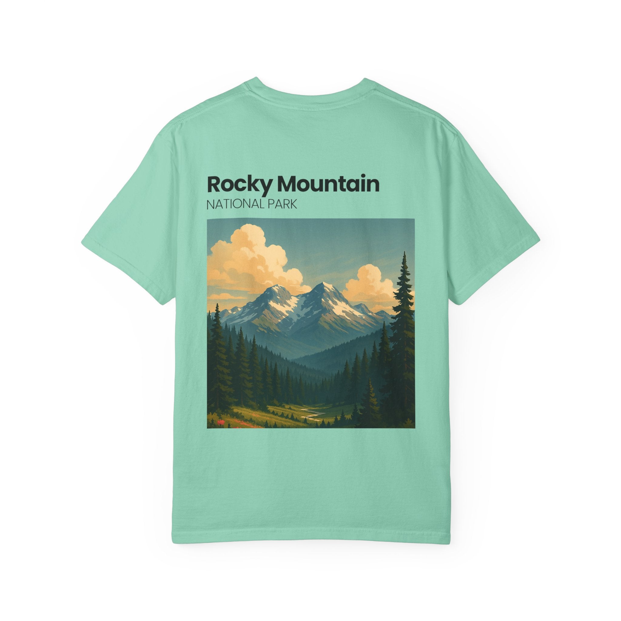 Rocky Mountain National Park Vintage Poster T-shirt | Mountain Landscape Tee