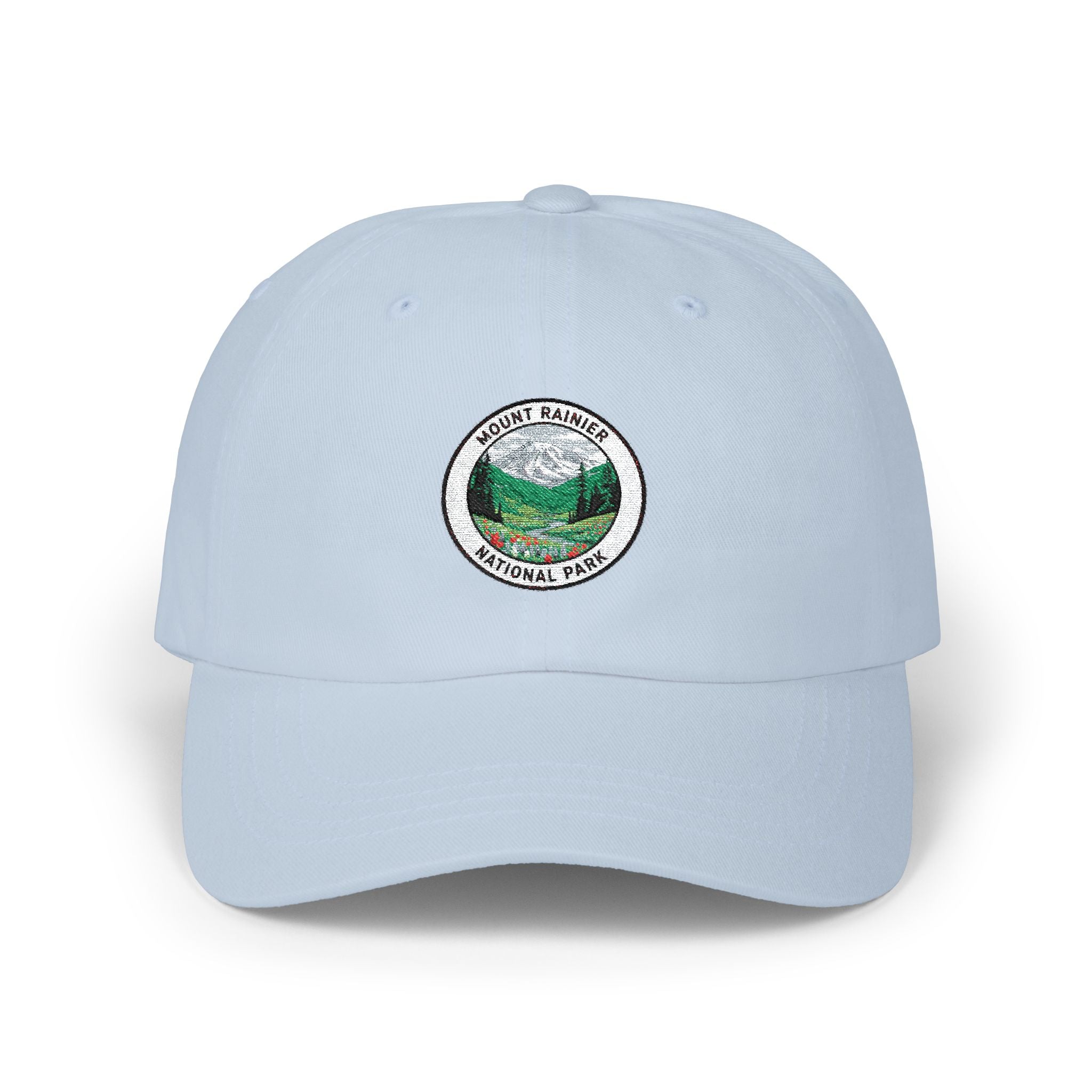 Mountains Rainier National Park patch Classic Dad Cap | embroidered hiking hat