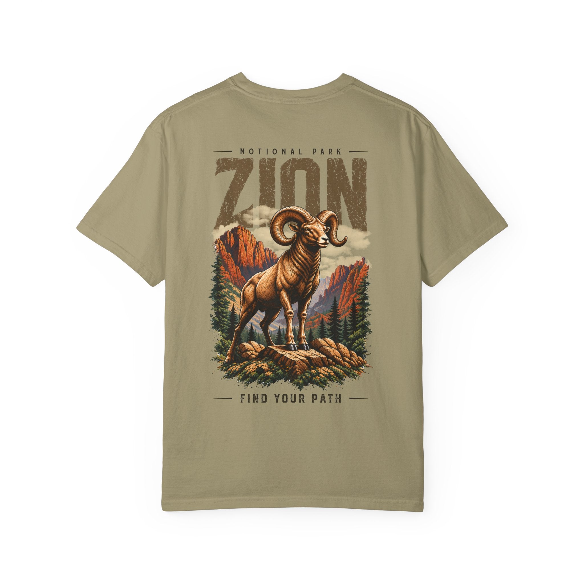 Bighorn Sheep Zion National Park Vintage Graphic T-Shirt
