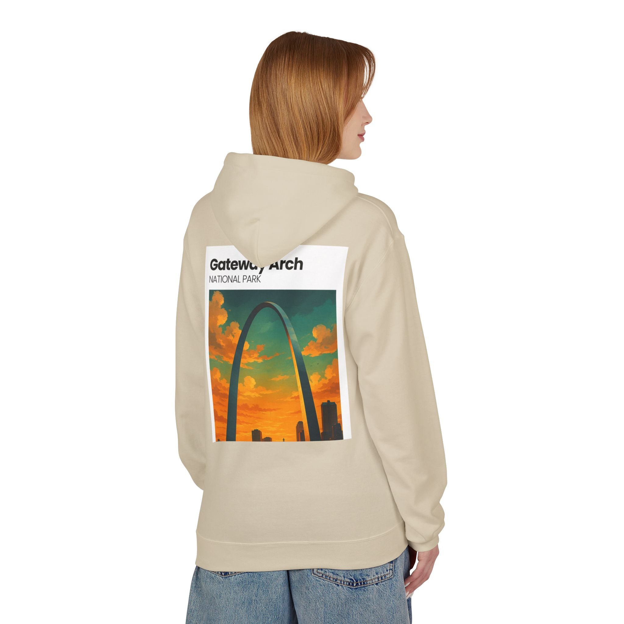 Palm Trees & Waves Hoodie | Small Chest Graphic, Beach Vibes