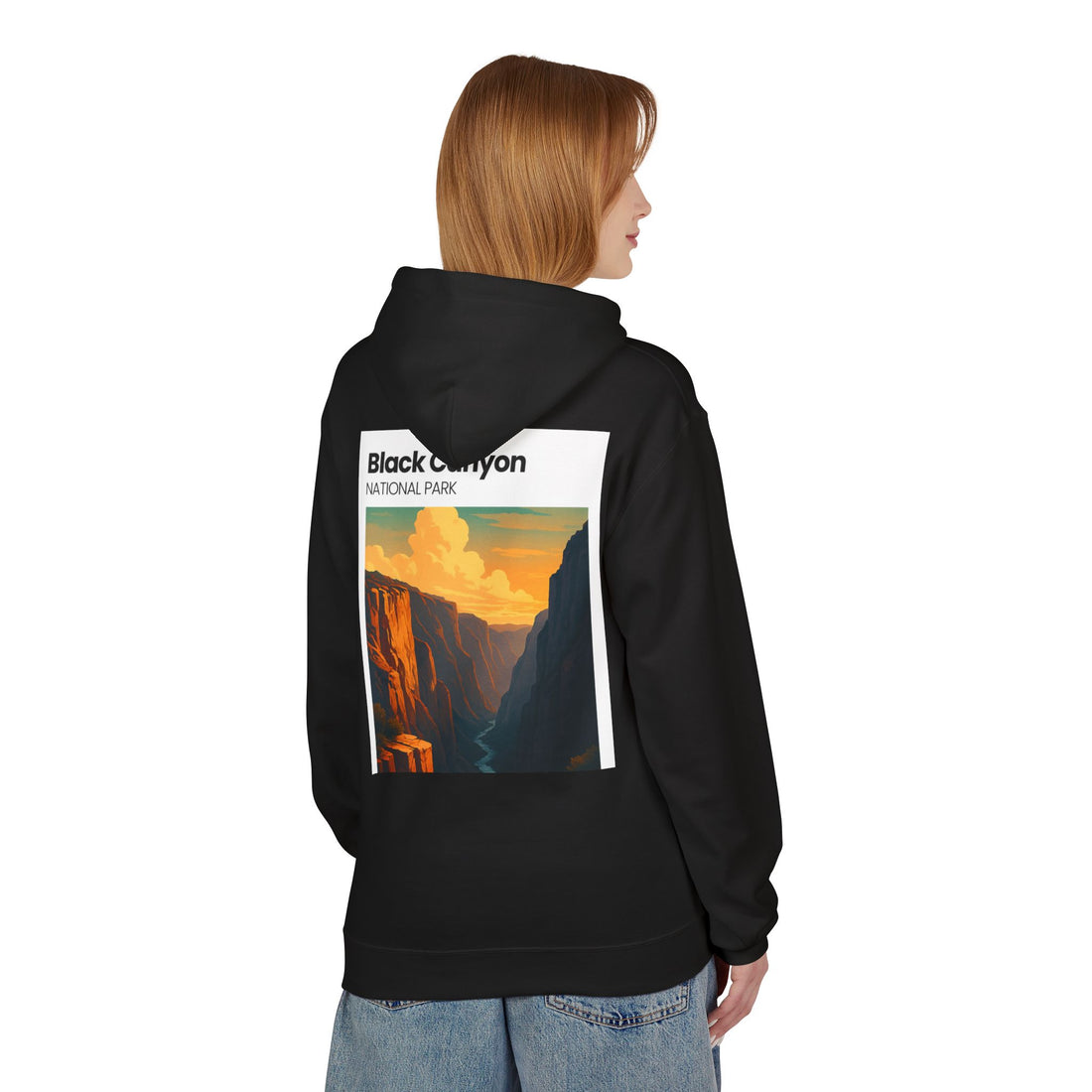 Black Canyon National Park Hoodie | Vintage Canyon Sunset Illustration