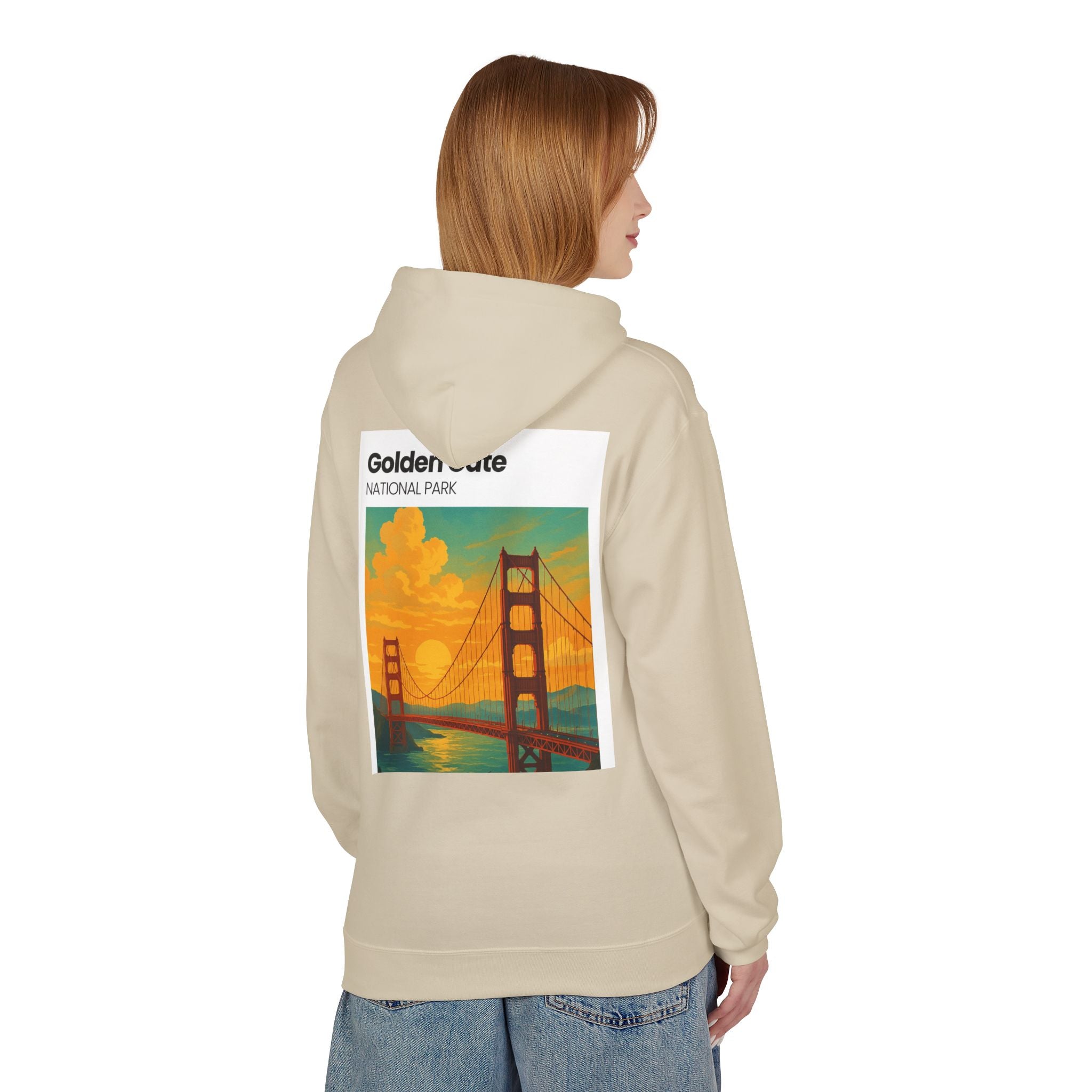 Golden Gate National Park illustration Hoodie | Golden Gate Bridge travel sweatshirt