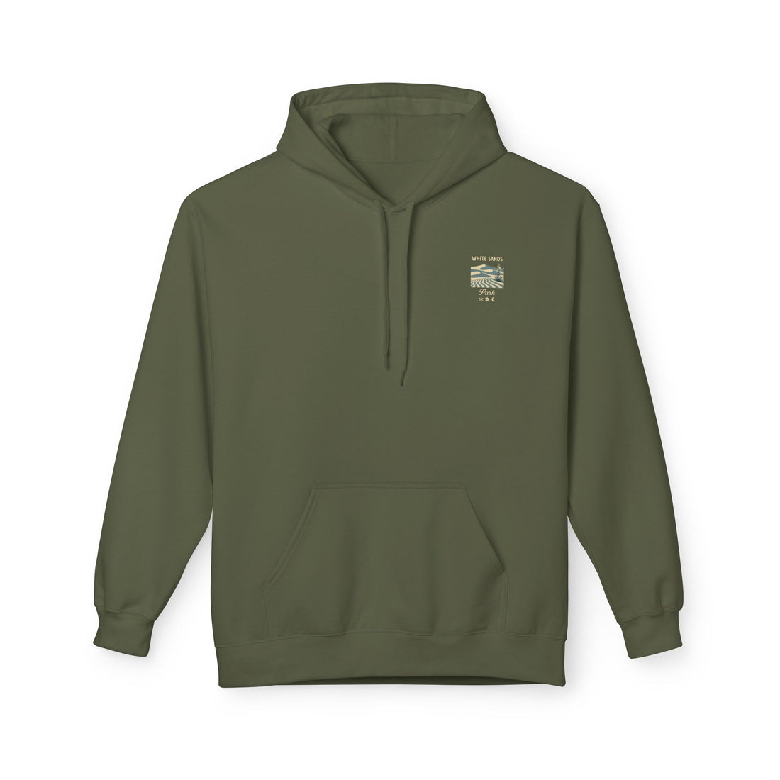 White Sands desert landscape Hoodie | National Park retro poster style