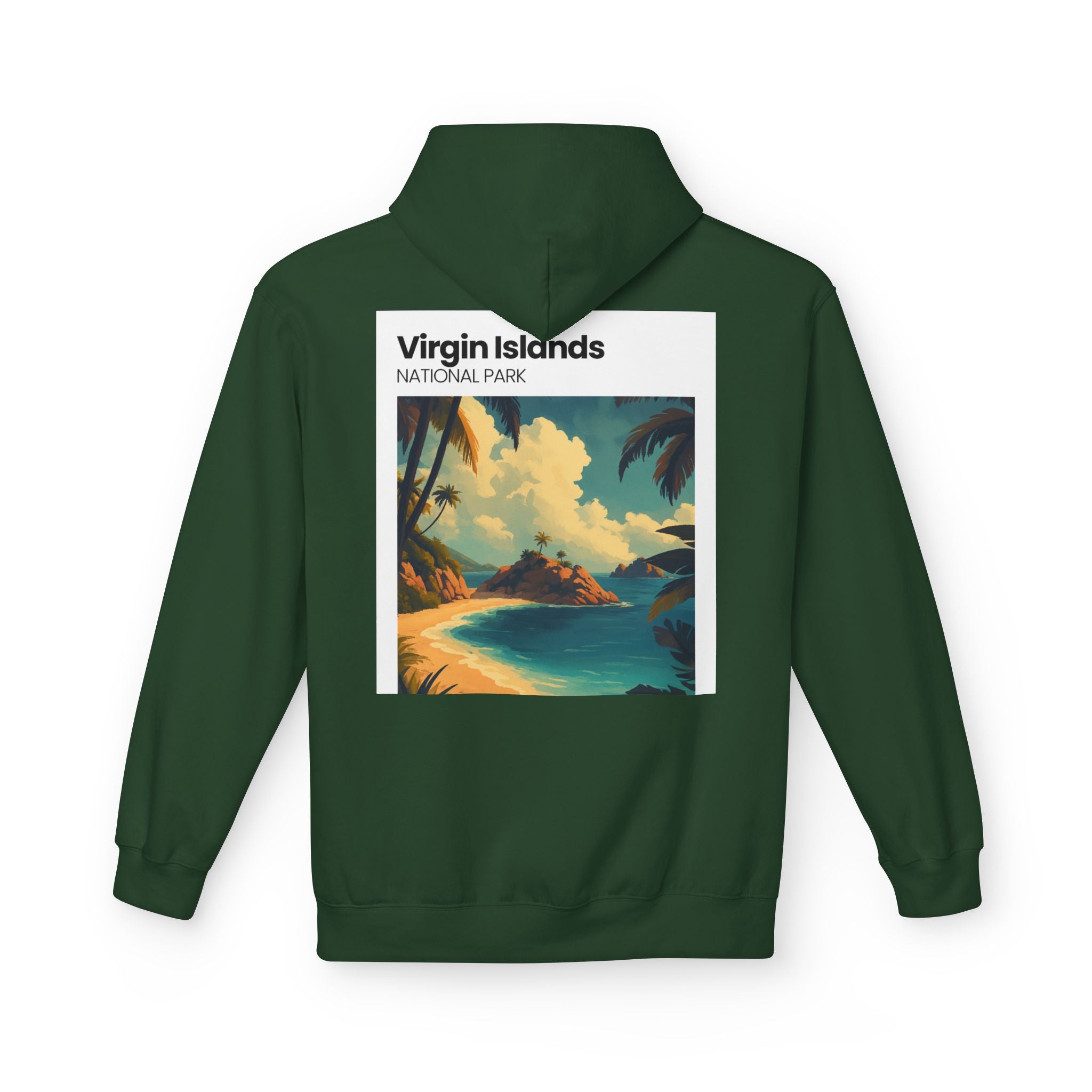 Virgin Islands National Park Beach Hoodie | Tropical Island Sunset