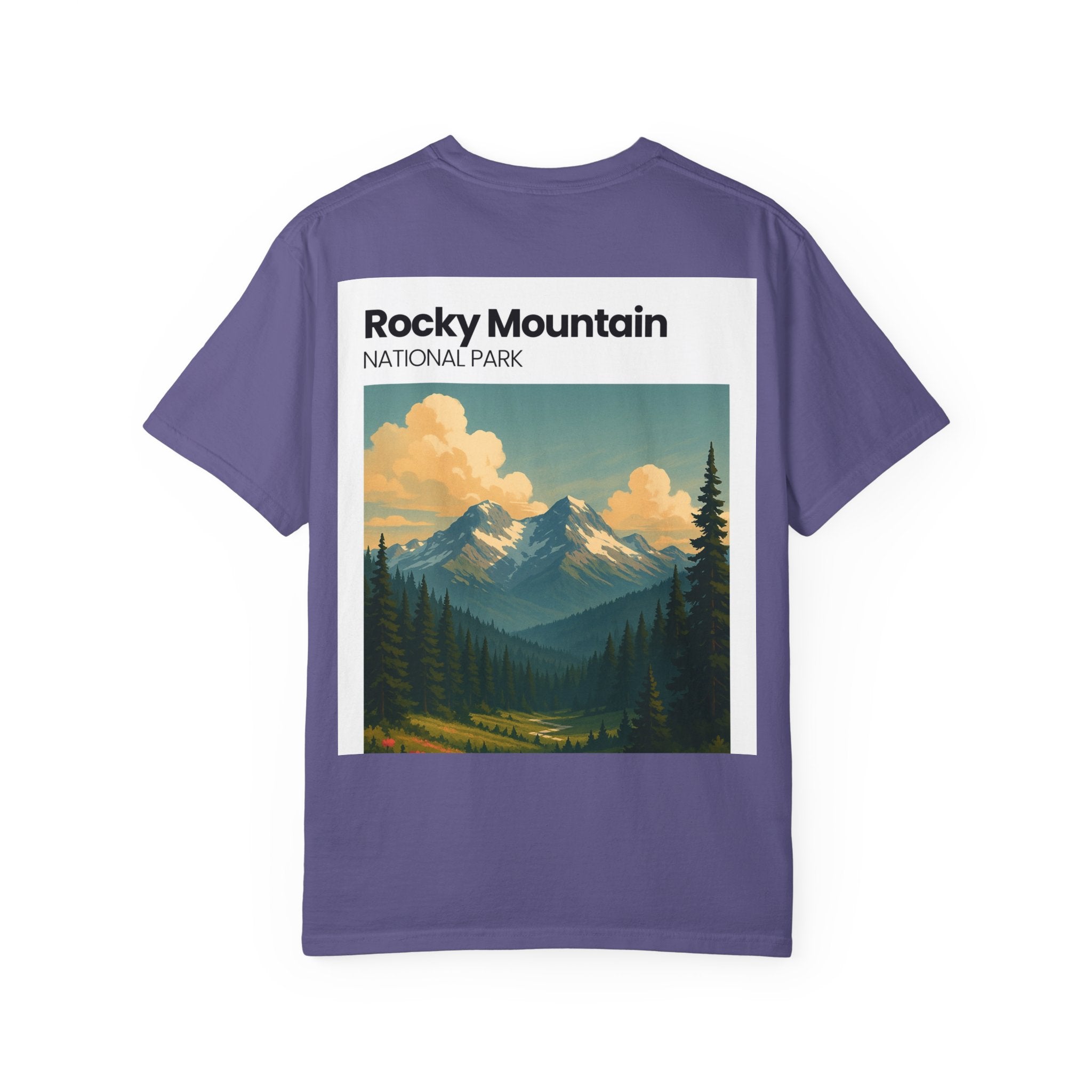 Rocky Mountain National Park Vintage Poster T-shirt | Mountain Landscape Tee