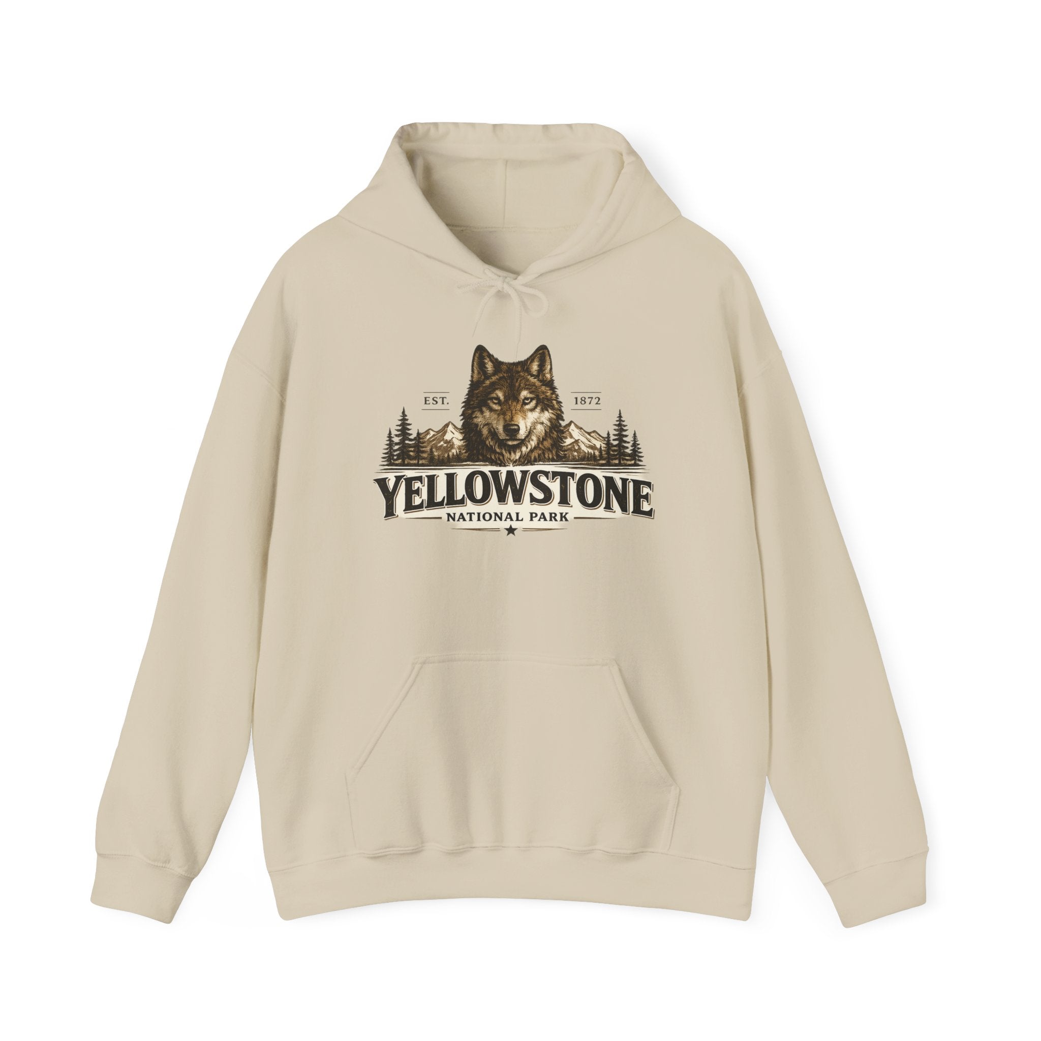 Yellowstone Wolf Hoodie – Where the Wild Still Roams