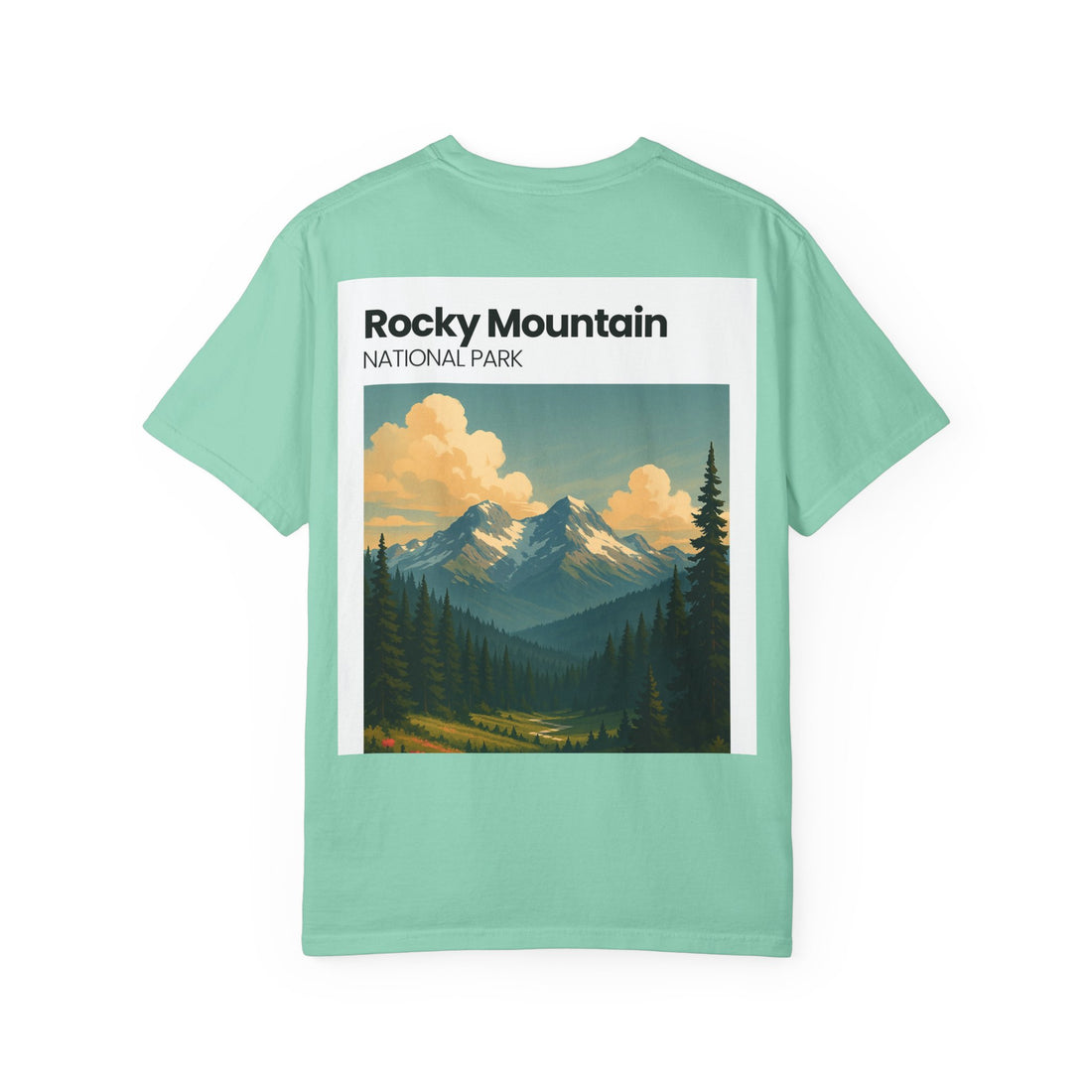 Rocky Mountain National Park Vintage Poster T-shirt | Mountain Landscape Tee