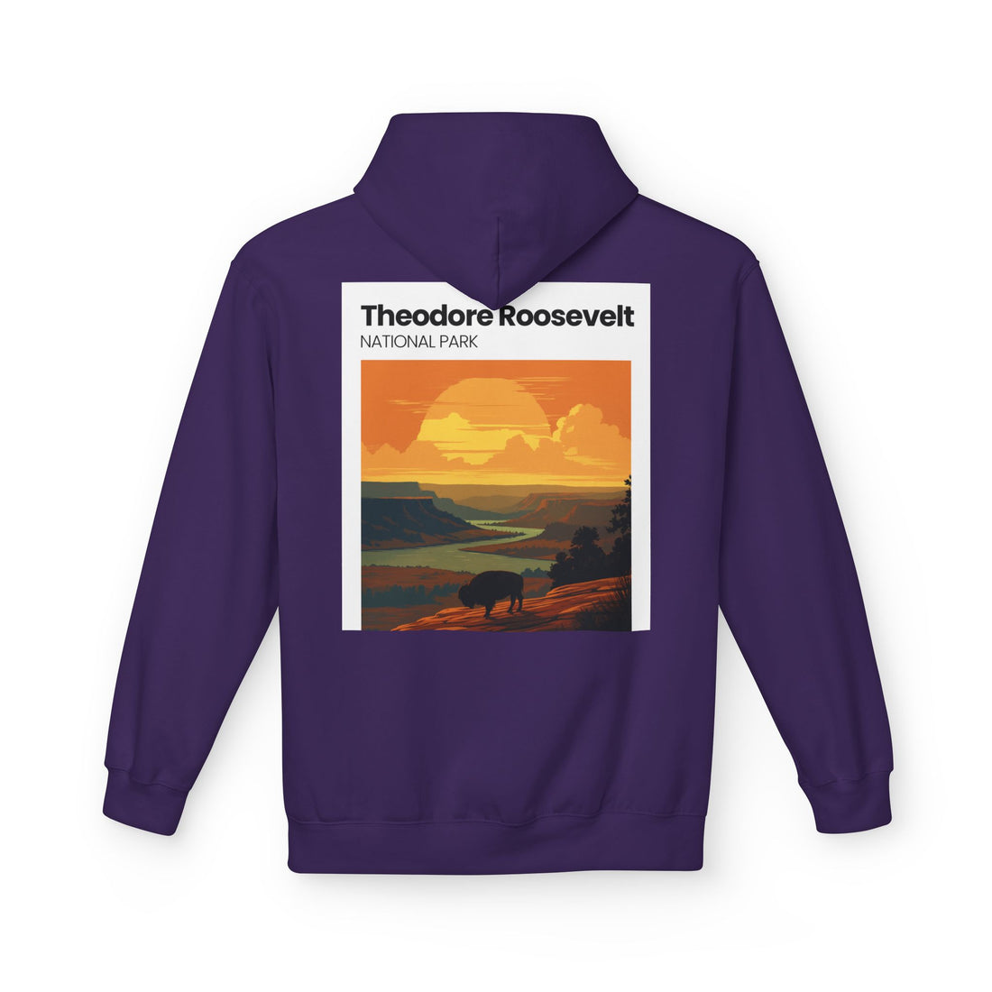 Theodore Roosevelt National Park Hoodie | Vintage Sunset Landscape