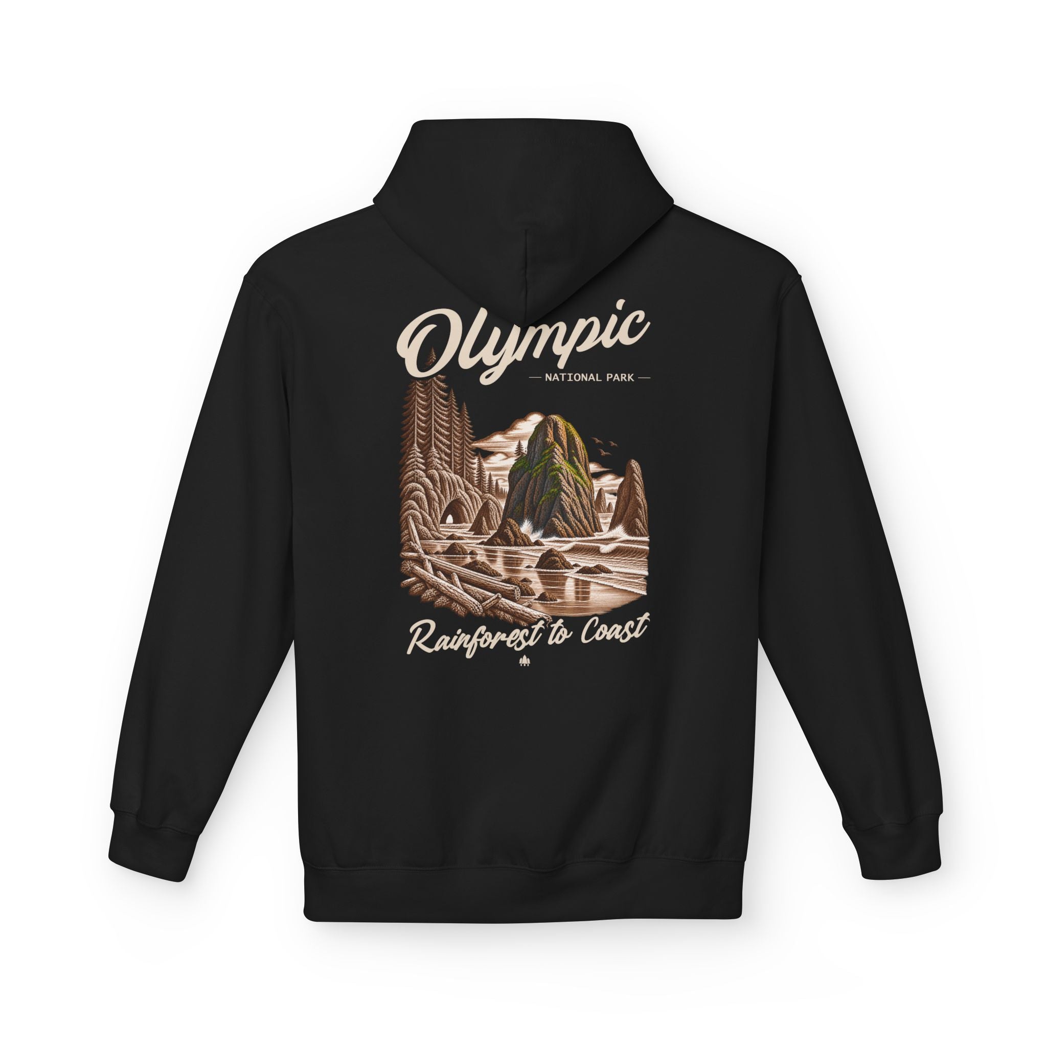 Olympic National Park Sea Stacks Graphic Hoodie