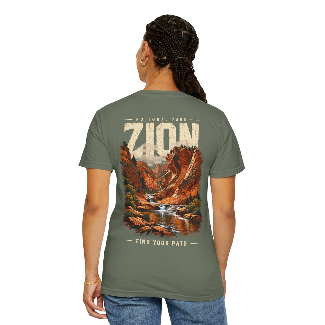 Red Cliffs Zion National Park Vintage Graphic T-Shirt