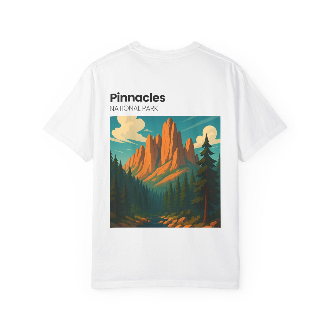 Pinnacles National Park landscape T-Shirt | retro nature poster design