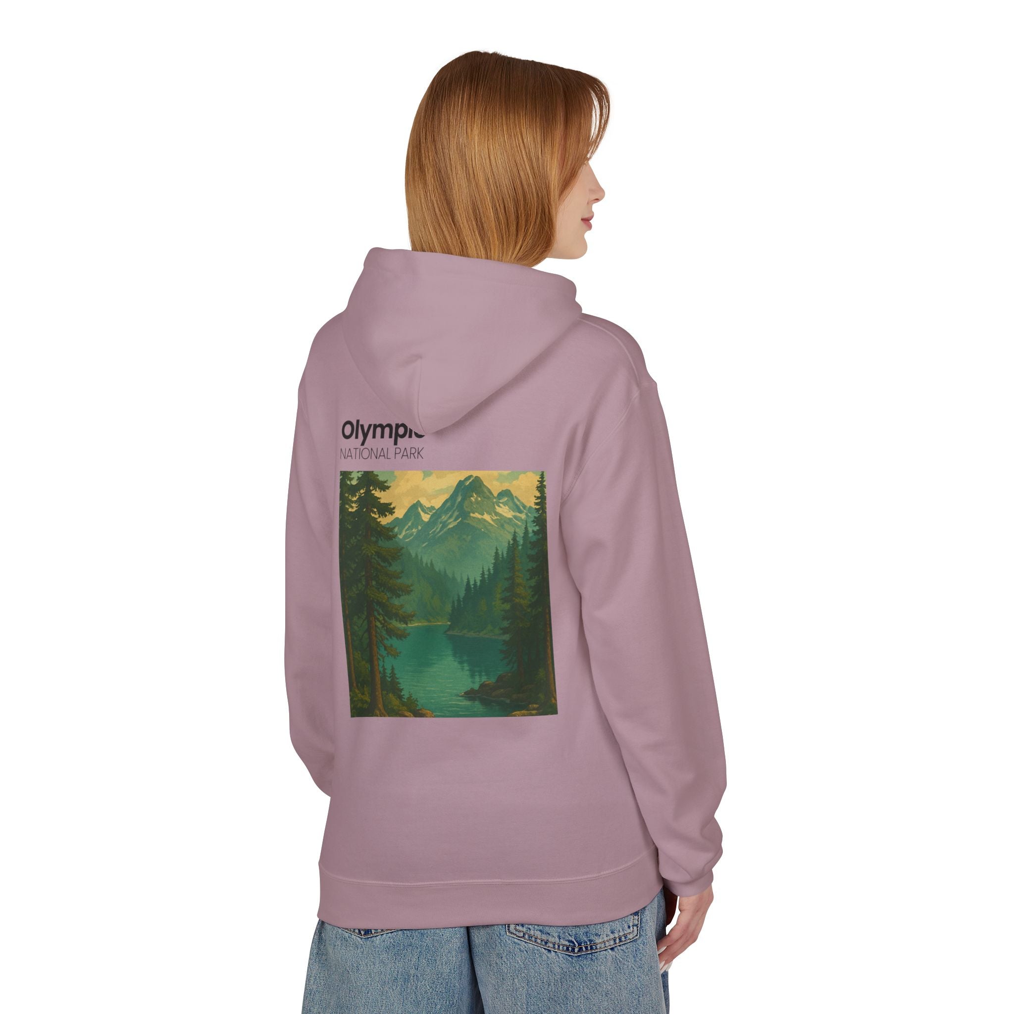 Olympic National Park landscape Hoodie | Mountain Lake Scenic Apparel