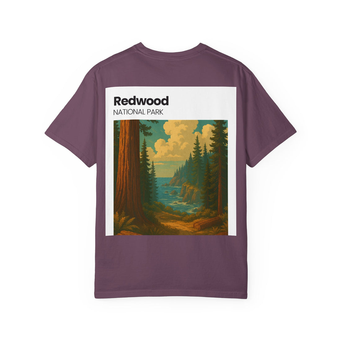 Redwood National Park landscape T-Shirt | Vintage nature scene